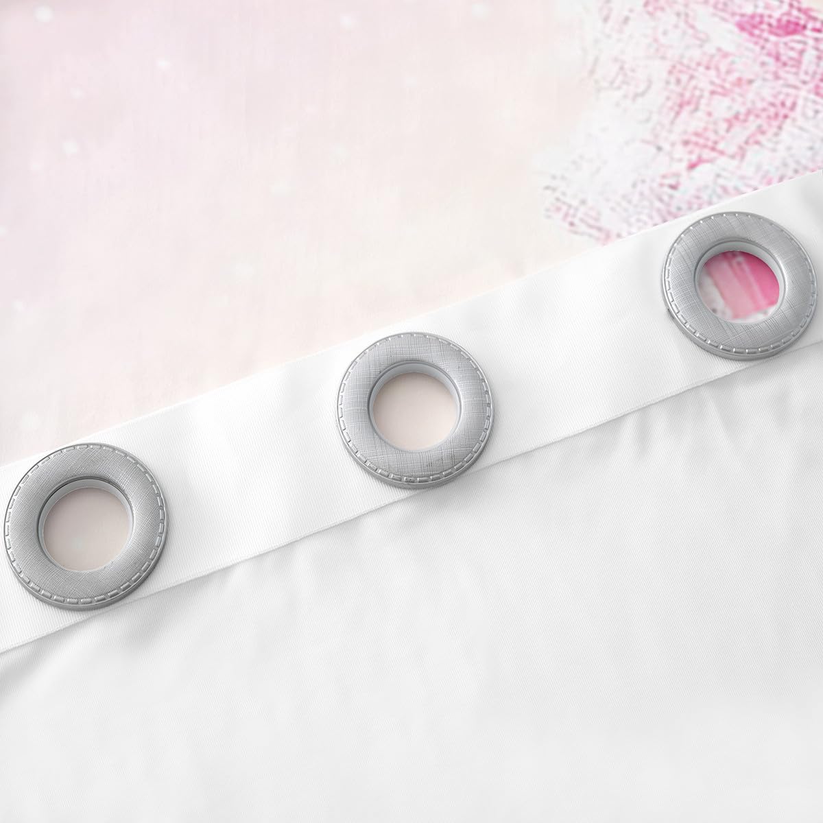 Feelyou Pink Christmas Curtains,Christmas Snowman Castle Window Curtains for Bedroom Living Room,Dreamy Princess Christmas Window Drapes,Xmas Christmas 30%-50% Blackout Curtains, 42W X 84L,2 Panels