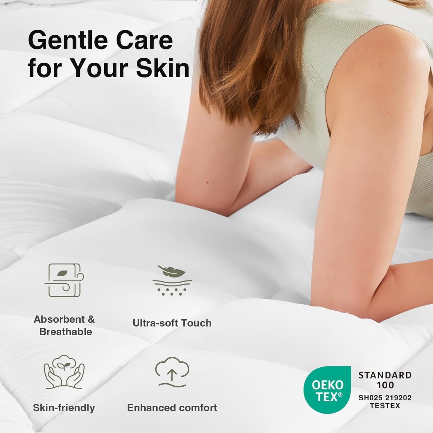 Novilla Full Mattress Topper, Extra Thick Pillow Top Mattress Pad, Down Alternative Fill Breathable Cover, 8-21" Deep Pocket Soft Bed Topper for Back Pain Relief