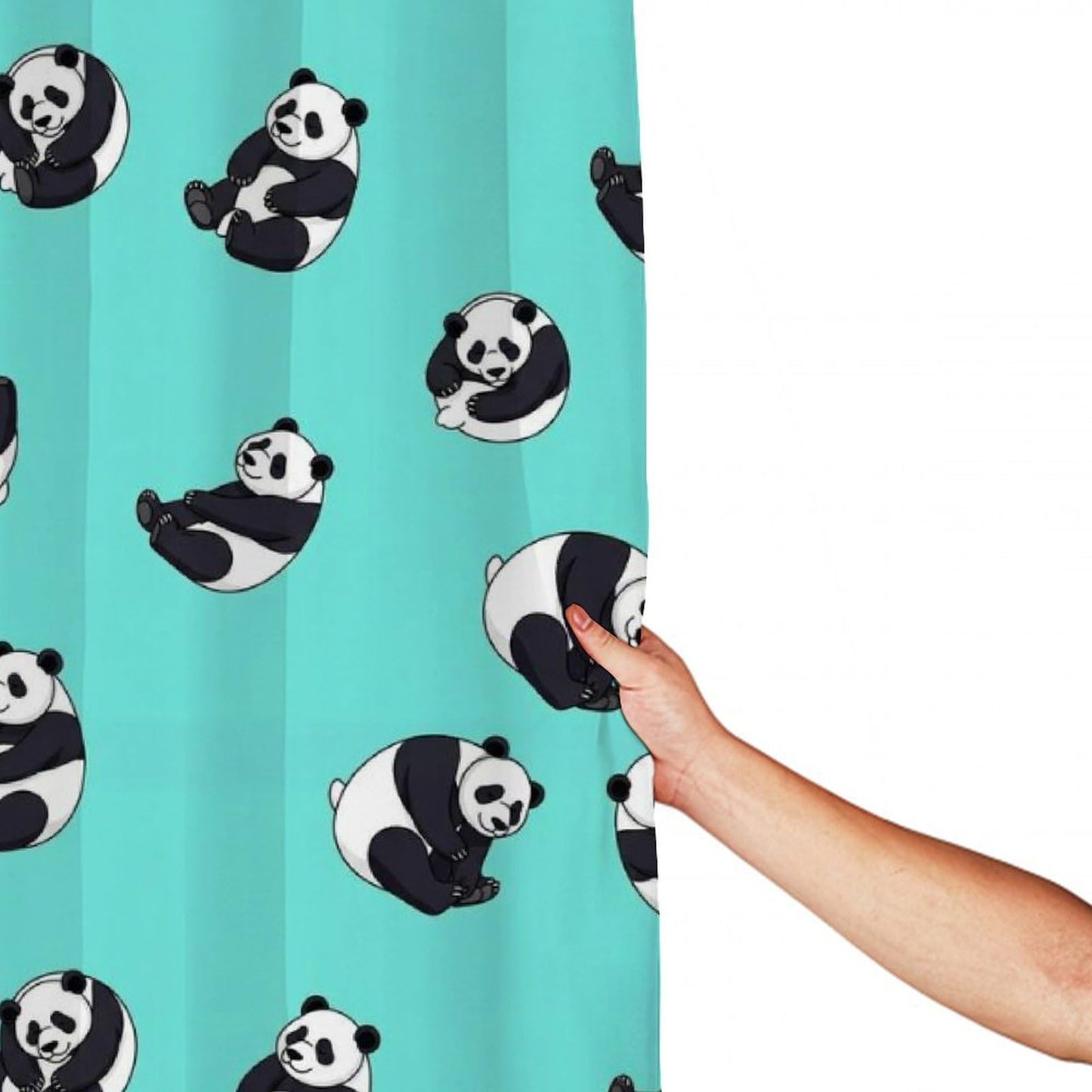 Meaudiwes Fashion Shower Curtain Set Home Hotel Bathroom Decoration Curtain Cute Panda, 72" x 70"