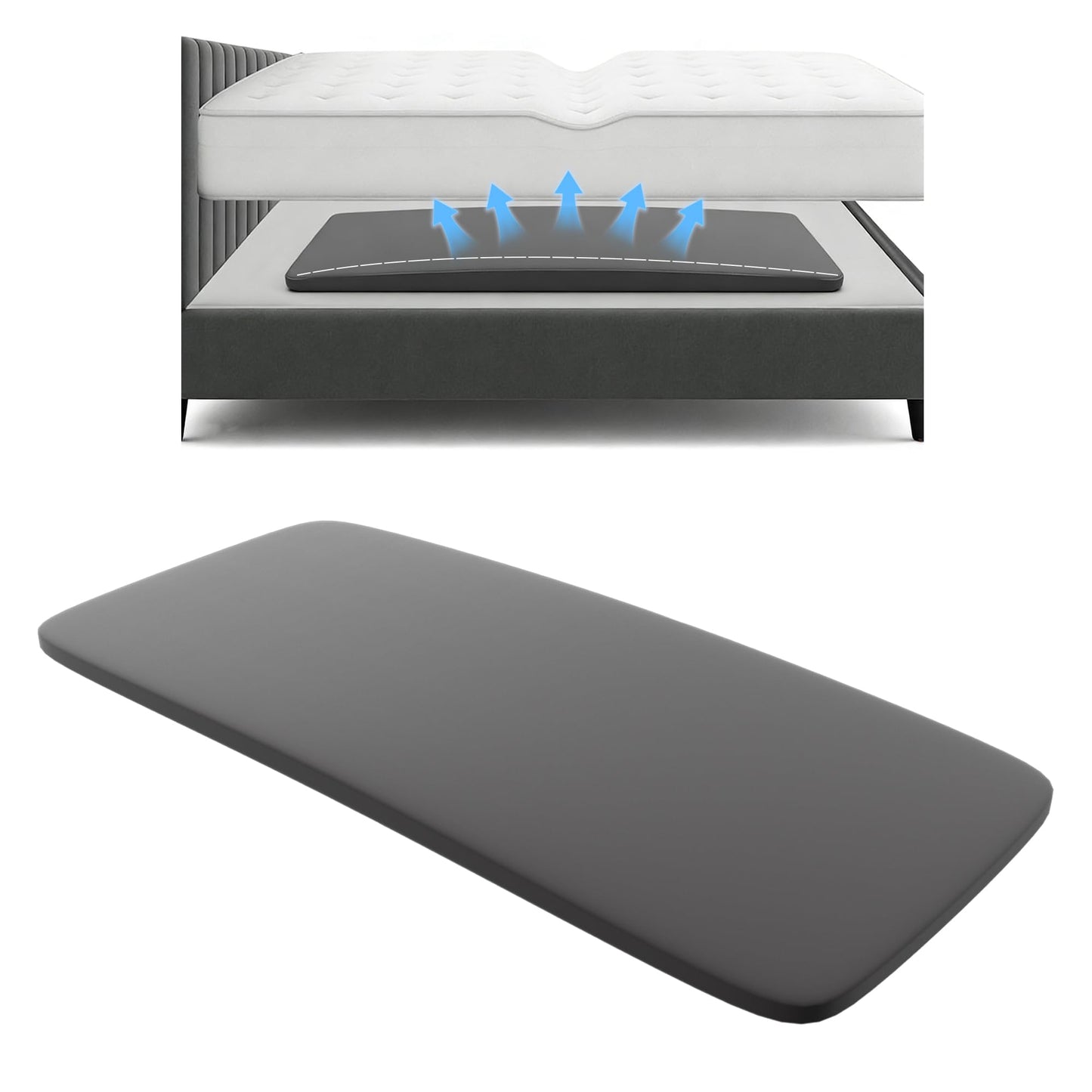 Foamagic Sagging Mattress Support, Under Mattress Board to Fix Sinking Bed, 60x36x2 Inches, 40D High-Density for Sagging Bed Repair, Firm Support Corrector Pad for Queen King Twin XL, Pack of 1