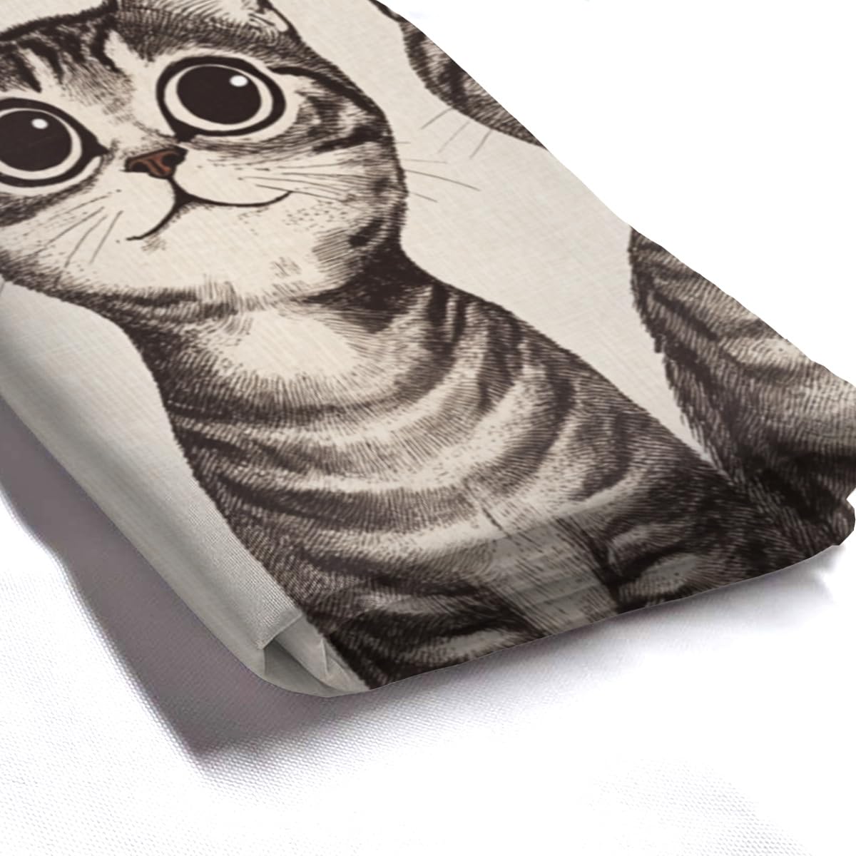 KEEPAEON Funny American Shorthair Bath Shower Curtain, Bathroom Curtain Washable Cloth Kids Shower Curtain Sets with 12 Hooks for Bathroom Decor, 72"x72"