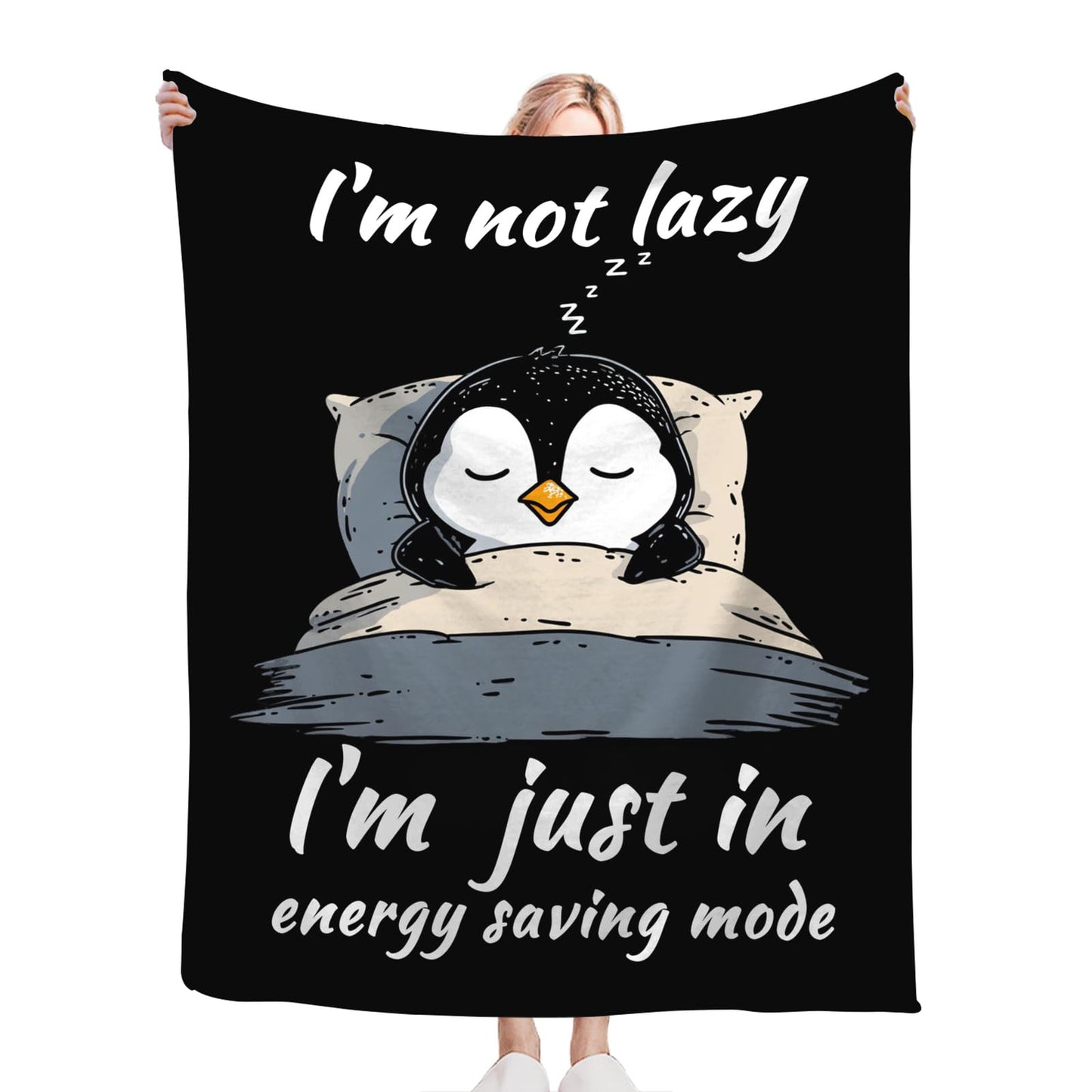 Penguin Blanket for Girls Women Boys Men Adults Kids Soft Cozy Fleece Sleeping Penguin Throw Blankets Gifts Warm Flannel Plush Lightweight Decor for Couch Bed Sofa 50"X40"