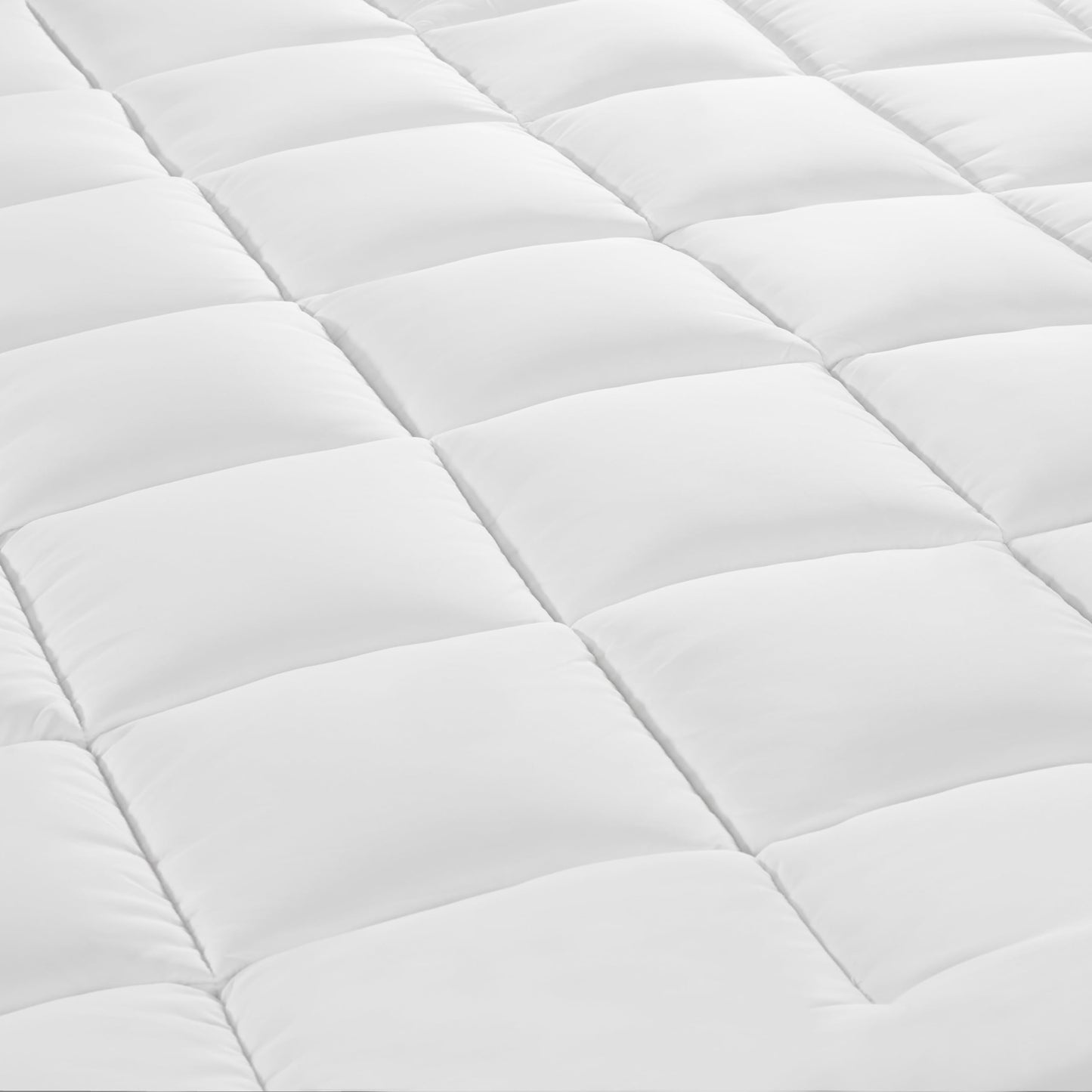 Serta Memory Flex Soft Mattress Topper, 2" Pillow Top Mattress Pad, Cushioning Stain Resistant Mattress Protector with 15" Pocket for Secure Fit, Machine Washable, King, White