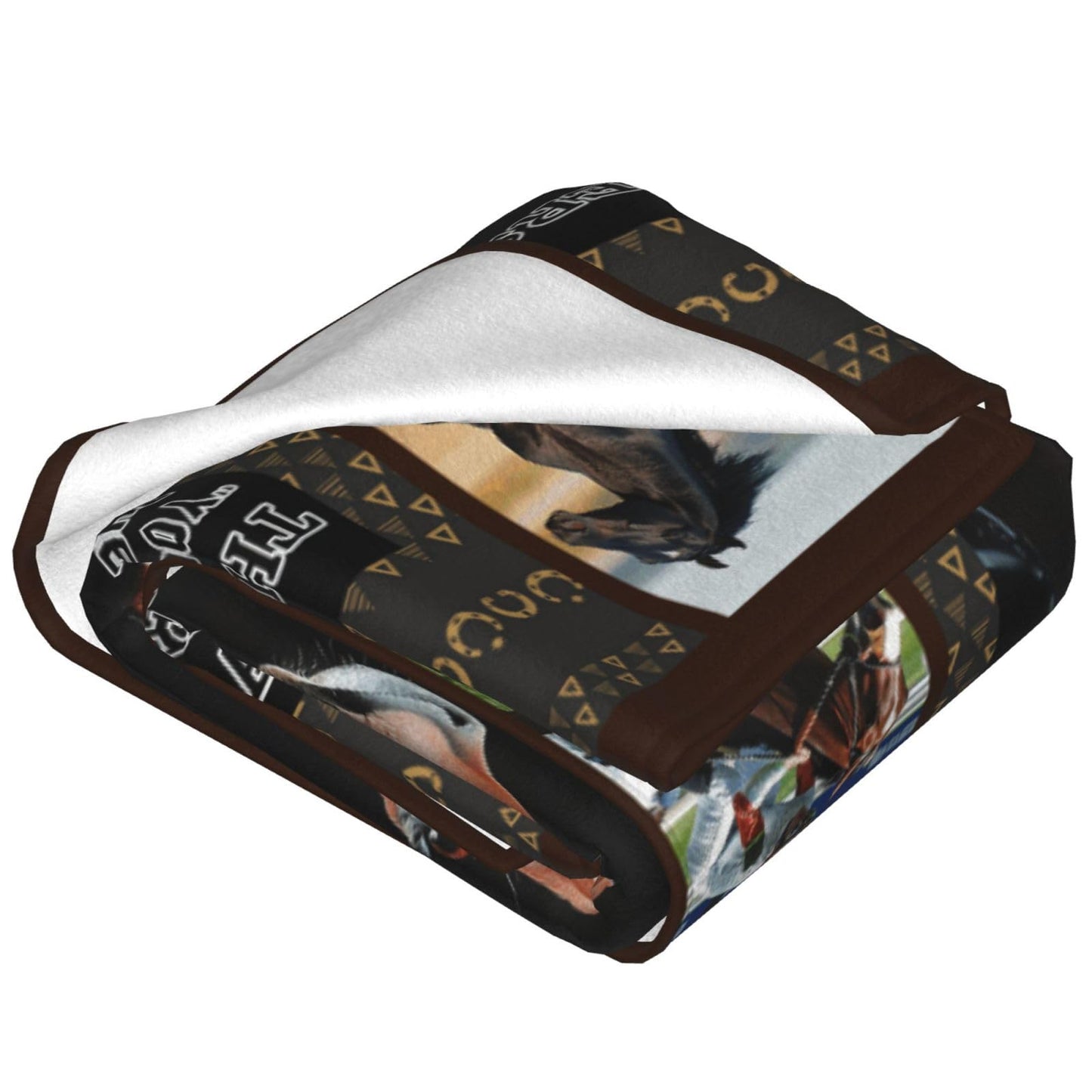Lovira Horserace Throw Blanket Horse I Am The Storm Print Throw Blankets Gifts for Couch Sofa Bed Stuff Decor Soft Cozy Fleece Plush Warm Flannel Bedding for Lover Men Women 40"x50"