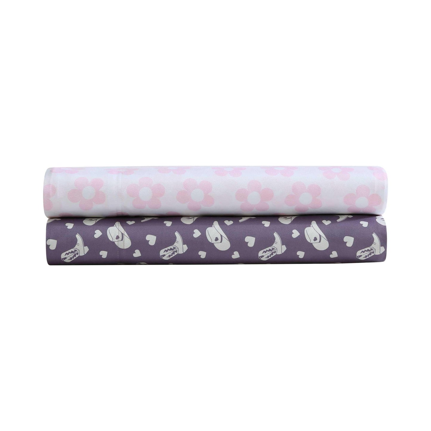 Betsey Johnson - Bed Sheets, 100% Silky Smooth Bedding with Matching Pillowcases, Stain & Wrinkle Resistant, Whimsical Inspired Home Essentials (Cowgirl Disco Purple, Queen)