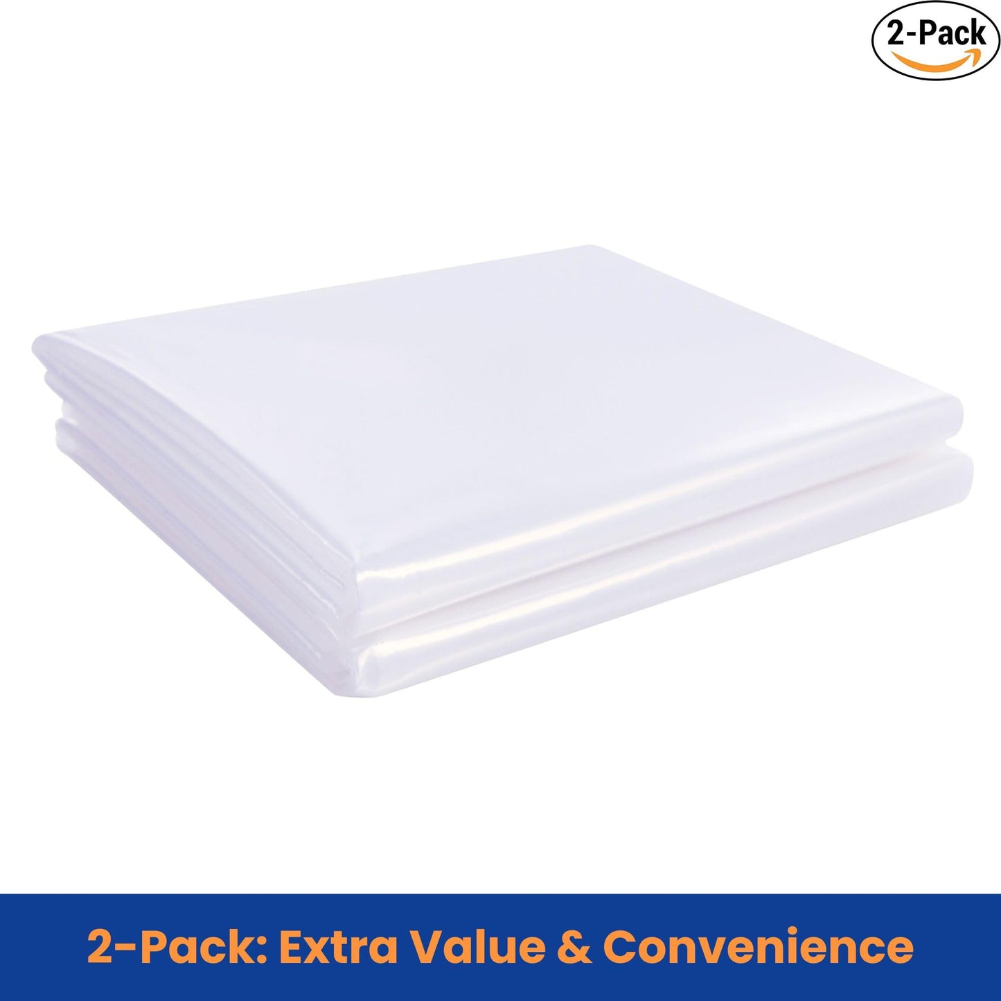 VICMORE Queen Mattress Bags 2-Pack for Moving & Storage - 1.5 Mil Clear Plastic Queen Mattress Moving Bags, Dust Protection
