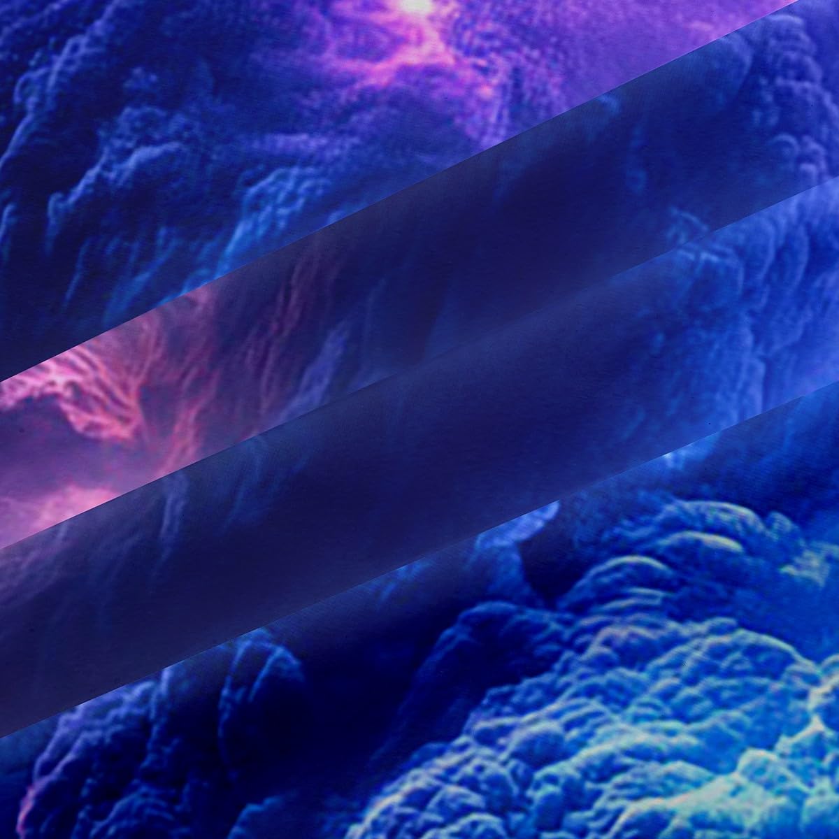 Erosebridal Tornados Curtains 38" Wx45 L,Purple Blue Lightning Window Curtains Drapes for Kids Boys Adults,Natural Disaster Room Decor for Storm Chaser