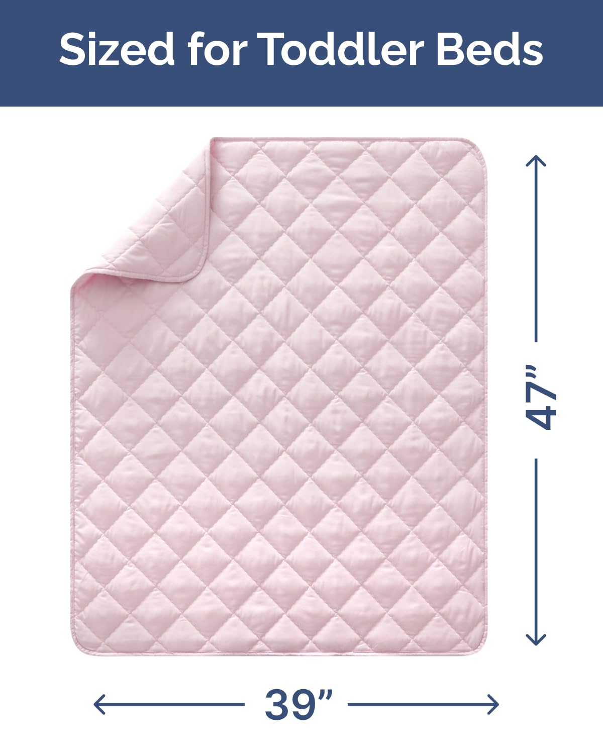 Toddler Comforter - Down Alternative Toddler Microfiber Comforter - Lightweight, Warm & Breathable Baby Quilt Blanket - Soft and Breathable - Kids Duvet Insert for Crib, Stroller - 39x47 (Light Pink)