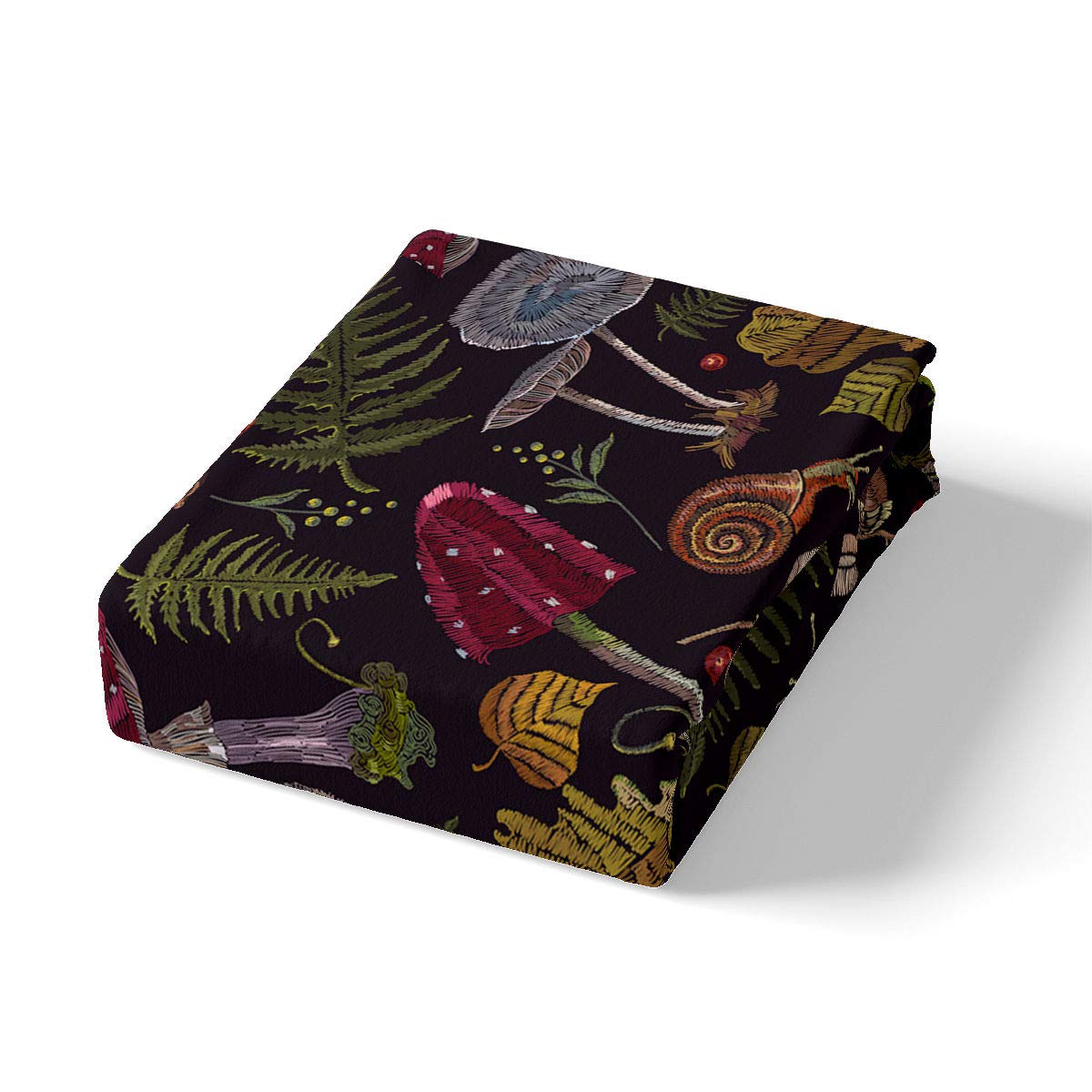 Wild Mushroom Duvet Cover Set Burgundy Plant Fall Thanksgiving Leaves Bedding Set 2pcs for Kids Farmhouse Style Snail Print Comforter Cover Soft Polyester Quilt Cover 1 Pillow Case Twin