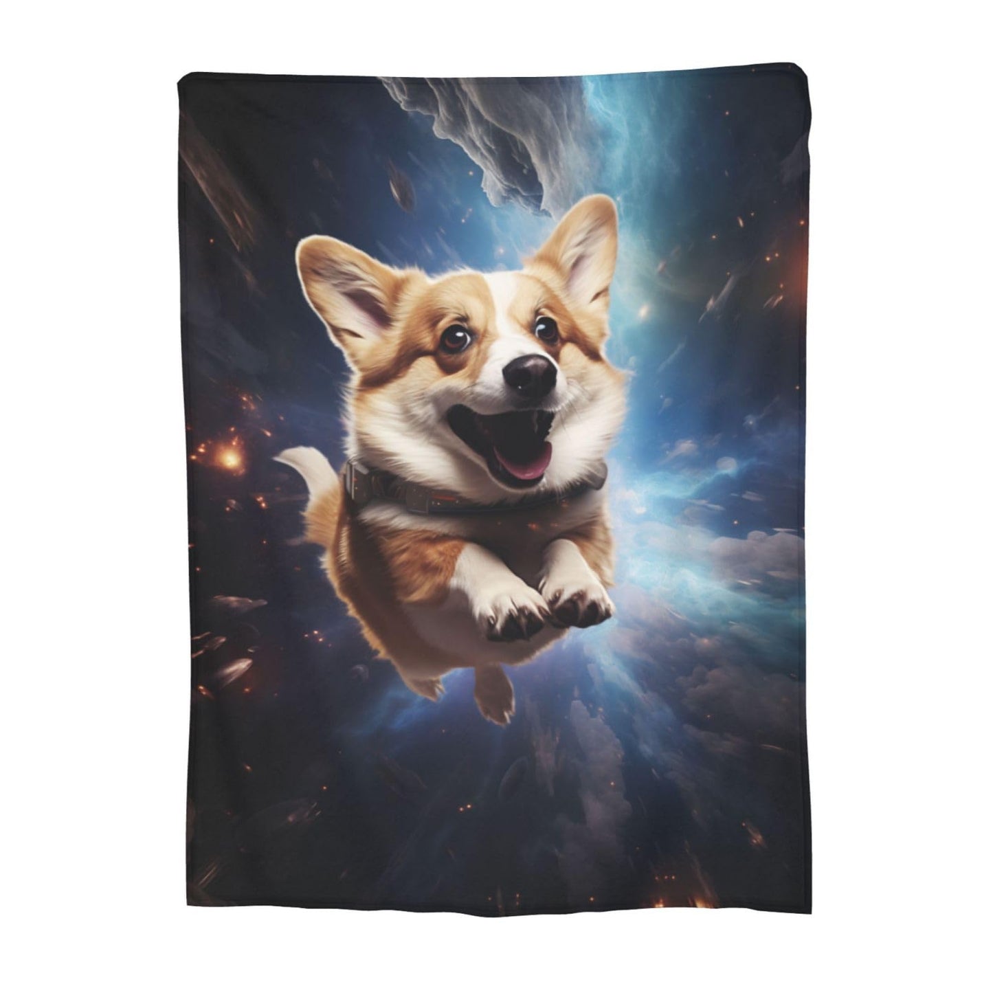 amepay Funny Corgi Blanket Gifts for Corgi Lovers Grils Boys Cute Puppy Dog Universe Flannel Throw Blankets Soft Fuzzy Lightweight for Home Decor Couch Bed Sofa 60x50 Inches