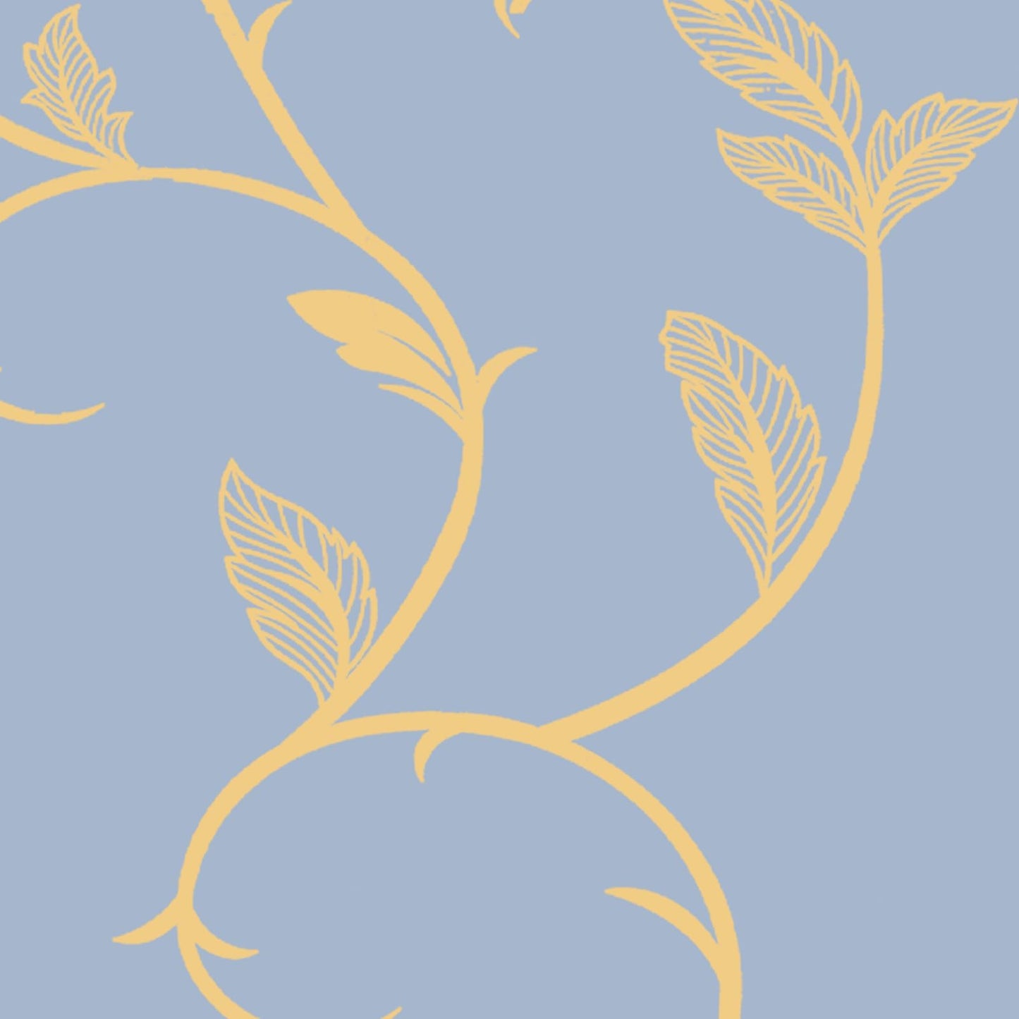 BUHUA Blackout Curtains Gold Foil Print Flower Vine Grommet Drapes, Room Darkening Thermal Insulated Curtains, Noise Reducing Blackout Curtain for Bedroom, Blue, 52Wx84L, 2 Panels