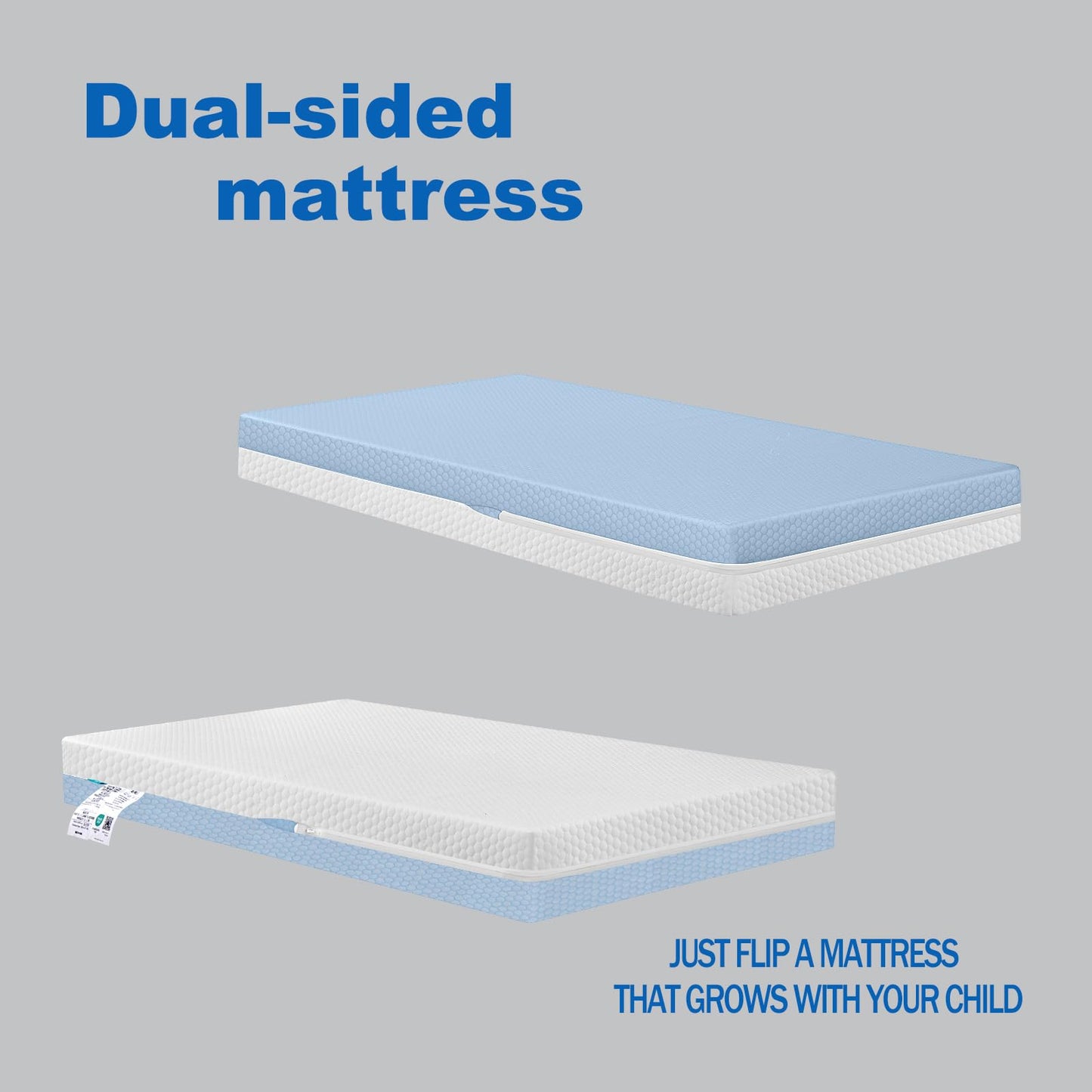 ASANEST Dual Sided Baby Breathable Crib Mattress, Infant & Toddler Bed Mattress with Premium Foam, Machine Washable Oeko-TEX Standard 100 Certified Cover, Standard Size 52x28x5 Inch