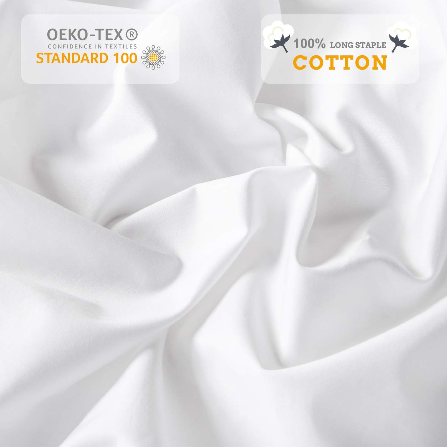 MILDLY Queen Size Extra Deep Fitted Sheets Only 100% Long Staple Cotton Breathable Bottom Sheet Fits Up to 16" Deep Mattress