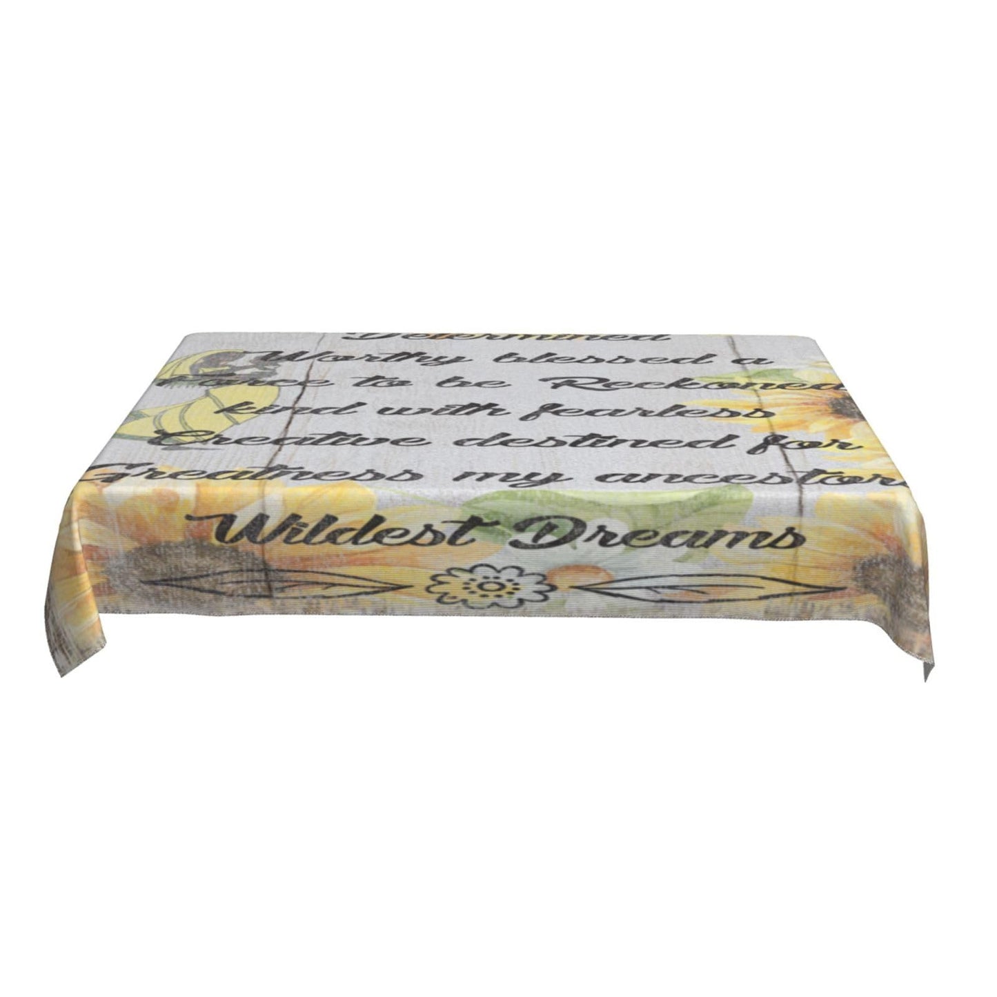 African America Women Inspirational Quote Rectangular Tablecloth Table Cloth Decorative Table Cover for Dining/Party/Buffet/Wedding 35 x 55 Inches
