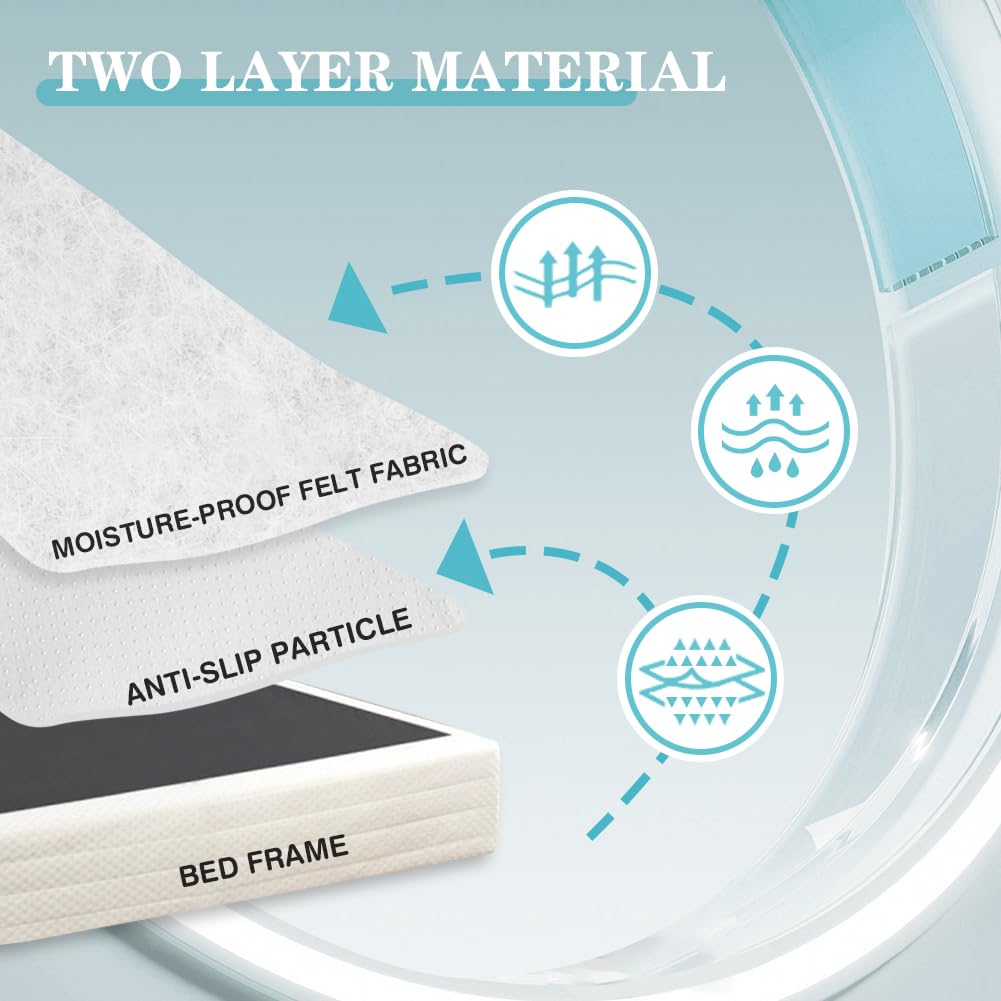 DUJUIKE Mattress Slide Stopper and Gripper, Non Slip Mat for Bed Mattress, Non Slip Rug Pad Underlay Protector Keep Bed and Topper Pad from Sliding for Sofa, Mattresses (Grey, 78 x 47 inch)