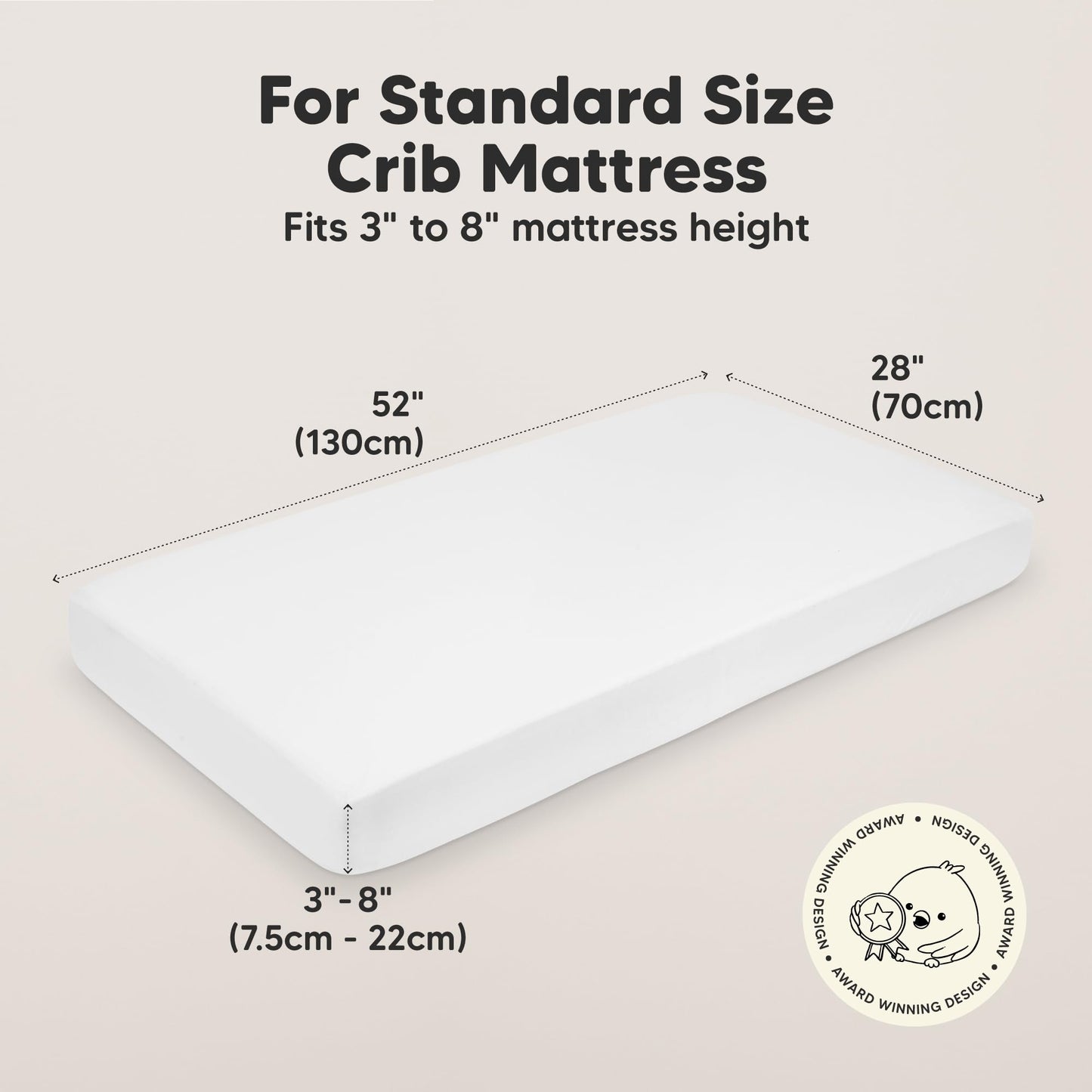 KeaBabies 2-Pack Organic Cotton Crib Sheets for Boys, Girls - 52x28 Fitted Crib Mattress Sheet Neutral, Breathable Cover for Baby Bed Set, Toddler Mattress, Soft & Cute Prints (Rose)
