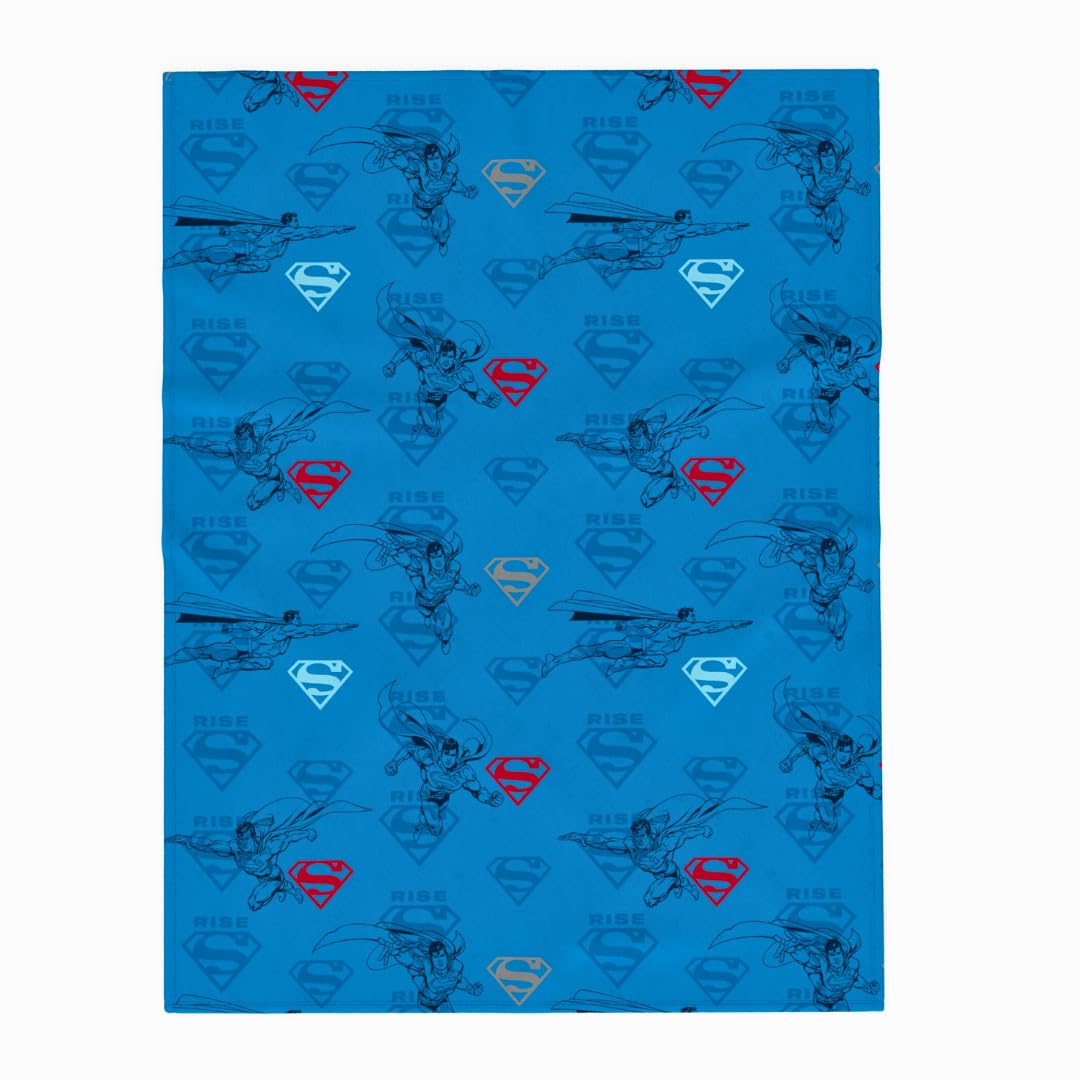Superman DC Comics Bedding Super Soft Cozy Plush Throw, 46 in x 60 in, (Officially Licensed Product) by Franco