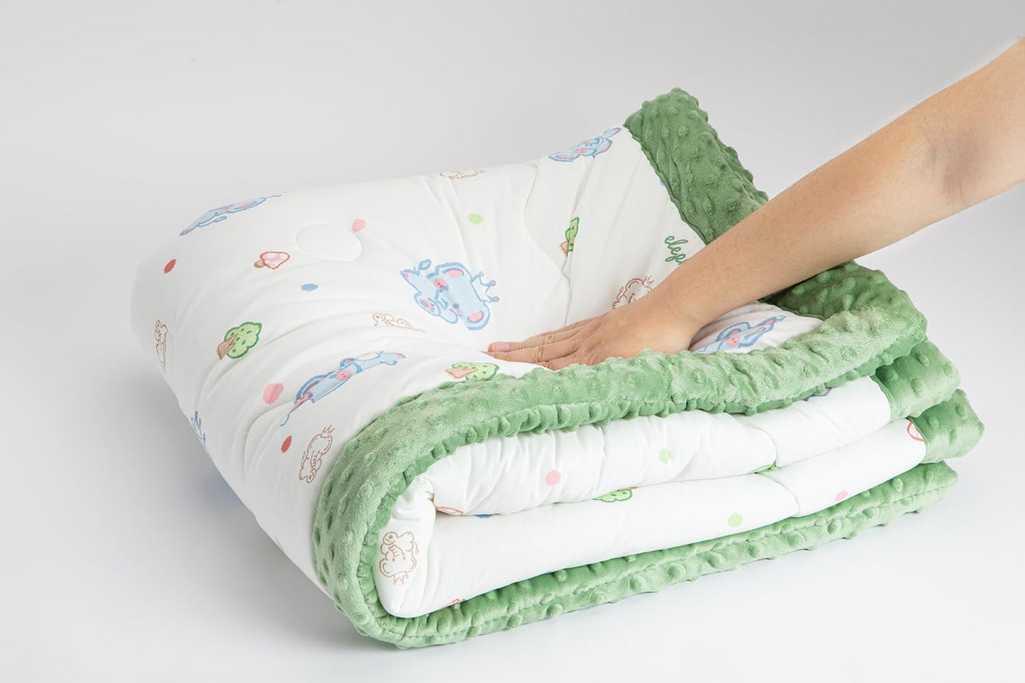 cutie pumpkin Toddler Comforter 47x59 Inch, Lightweight Down Alternative Quilted Blanket for Crib & Toddler Bed, Soft Minky Dots Baby Quilt, Machine Washable Year-Round Bedding