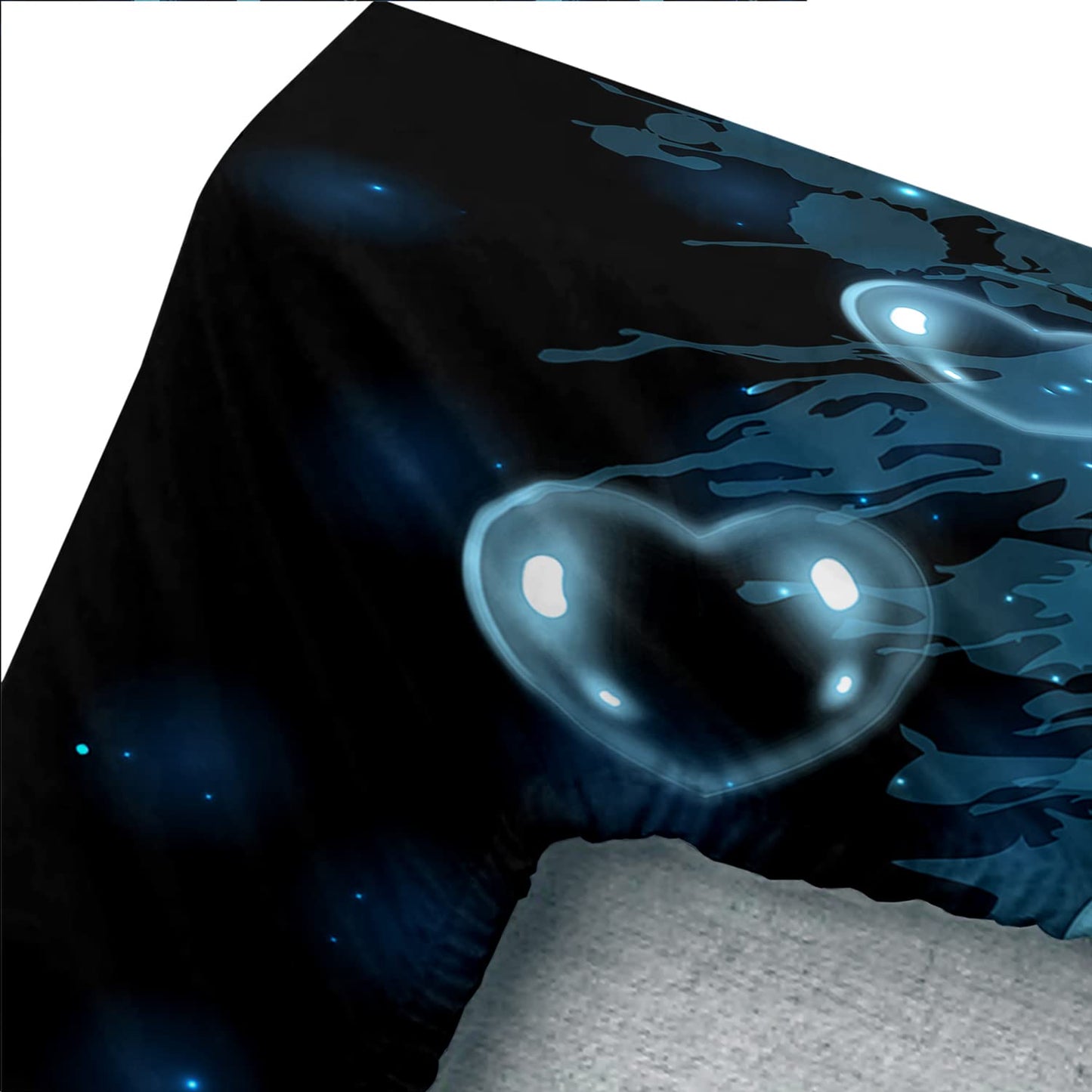 HOSIMA Axolotl Bedding Set Blue Axolotl Pattern Kawaii Fitted Sheet Set Twin Size for Kids Bedroom Decor,1 Fitted Sheet+2 Pillowcases.