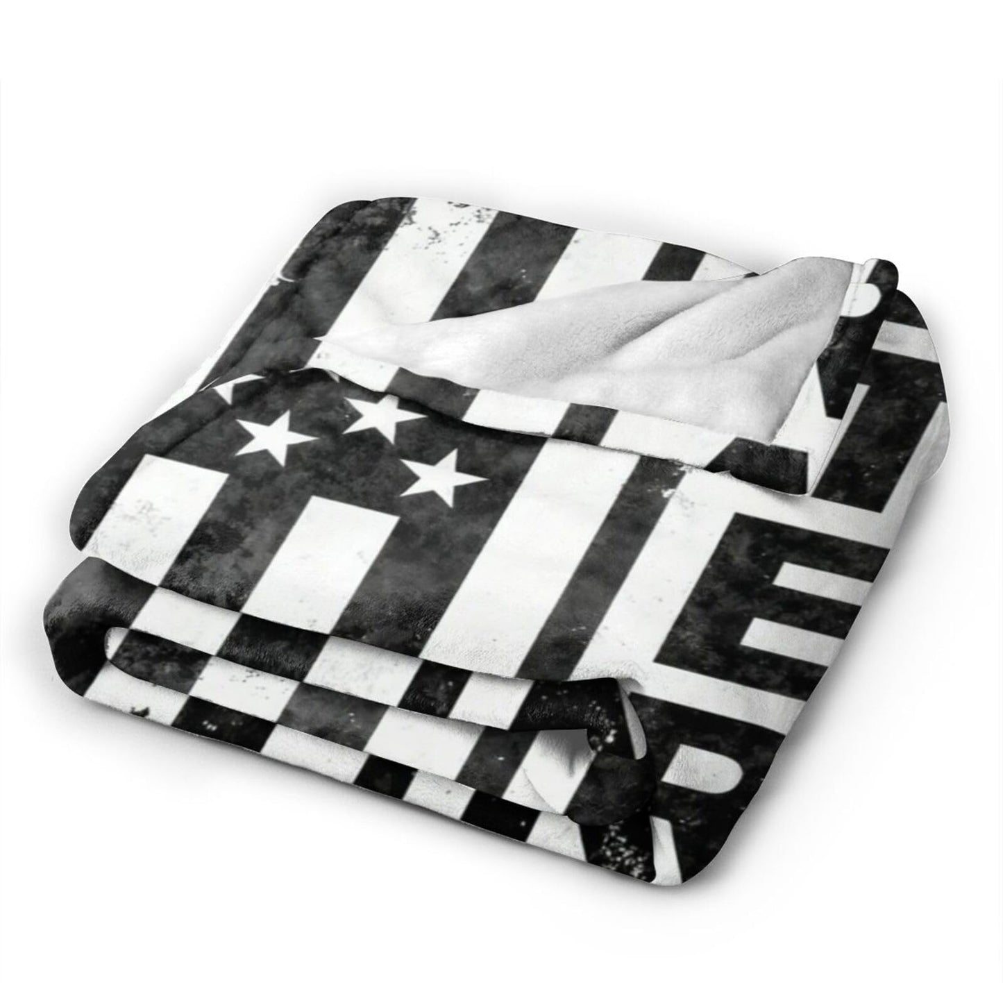 Veteran Patriotic Army American Flag Premium Fleece Blanket, Ultra-Soft Plush Throw Blanket for Bed, Couch & Travel 80"x60"