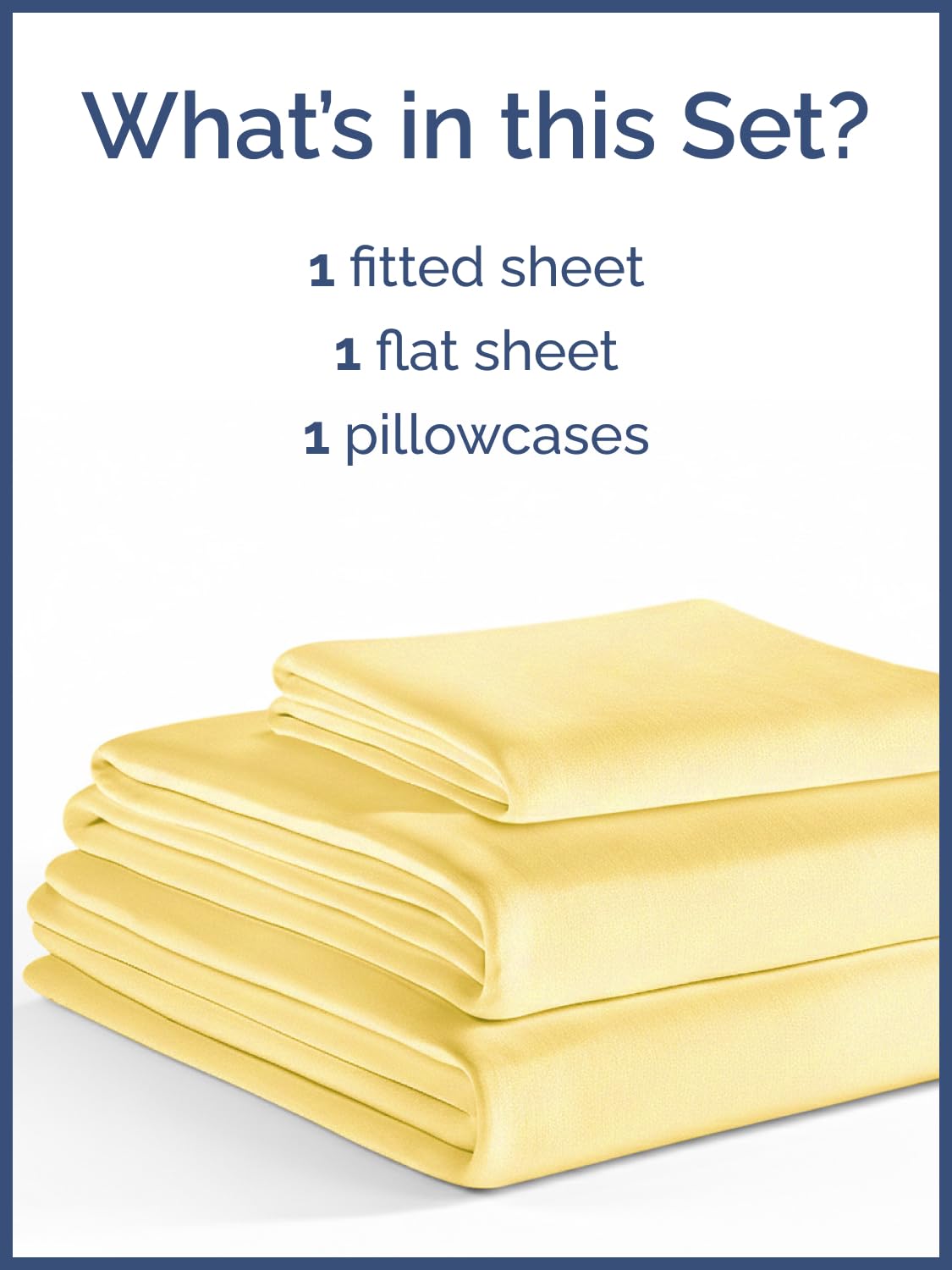 Kids Twin Size Bed Sheet Set - 3 Piece Kids Loft Bed Sheets - Solid Yellow Themed Bedding - Soft, Cute and Cozy - Breathable and Machine Washable - Bedding for Boys, Girls, Teens & Toddlers - Oeko-Tex