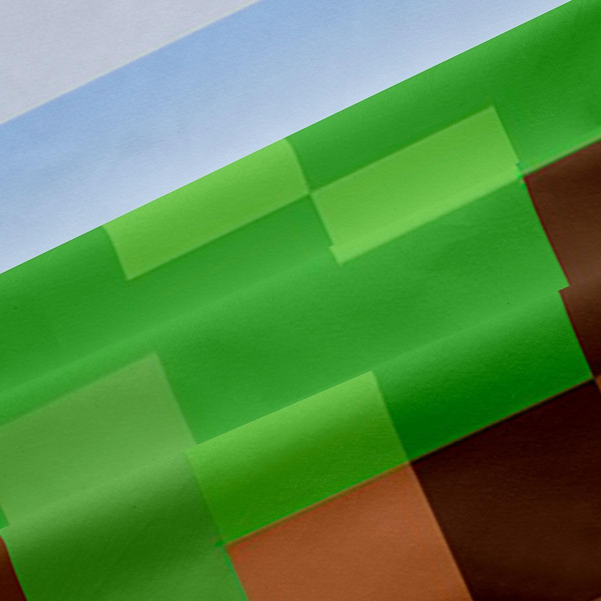 Castle Fairy Pixel Grid Miners Window Curtain | Pixelated Games Window Drapes for Kids Bedroom Decor,Geometric Grid Blackout Curtains Brown Green Army Camo Living Room Top 2 Panels,38Wx54L