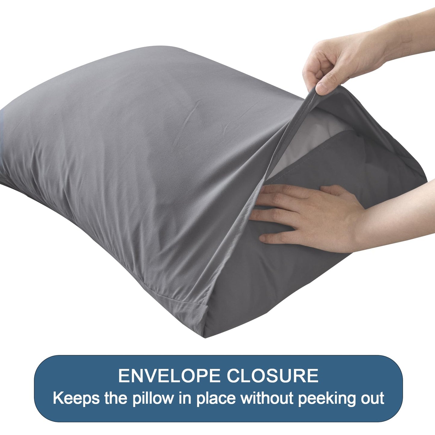 SPRINGSPIRIT RV Queen Sheets, Super Soft RV Short Queen Sheets for RV Camper, 4 Piece Bed Sheets Set Deep Pockets, Extra Soft and Breathable Bedding Sheets, Grey
