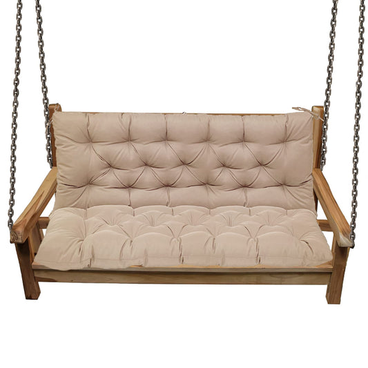 Sauqzoh Replacement Cushions for Swing, Swing Cushions 3 Seater Replacement, Waterproof Thicken Washable Cushion for Outdoor Indoor Furniture Swing Patio (Khaki, 40x40 inch)