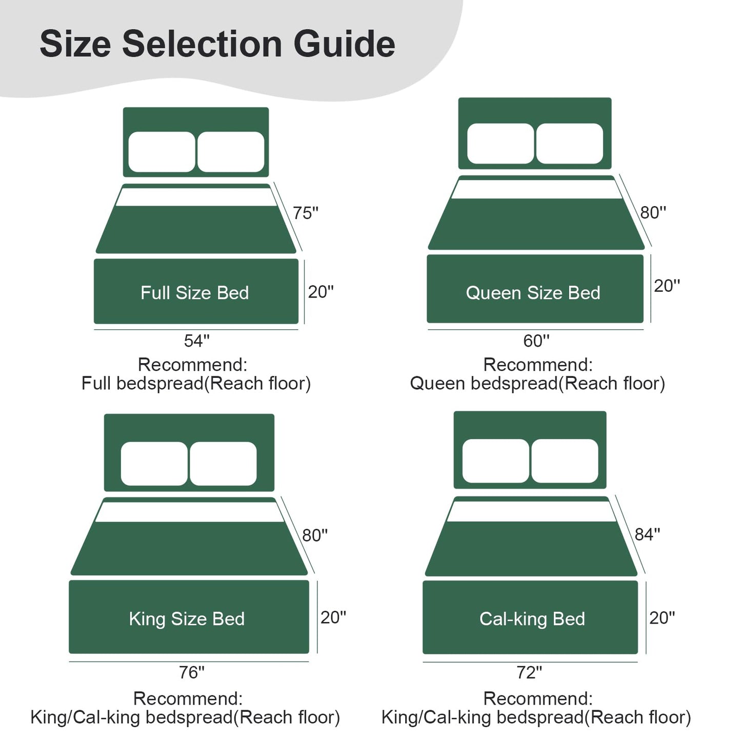 DaisyHuang Oversized Bedspread Coverlet Set Full Size - Lightweight Bedding Cover - Beautiful Stitching - 4 Piece Reversible Bedspread, Olive Green