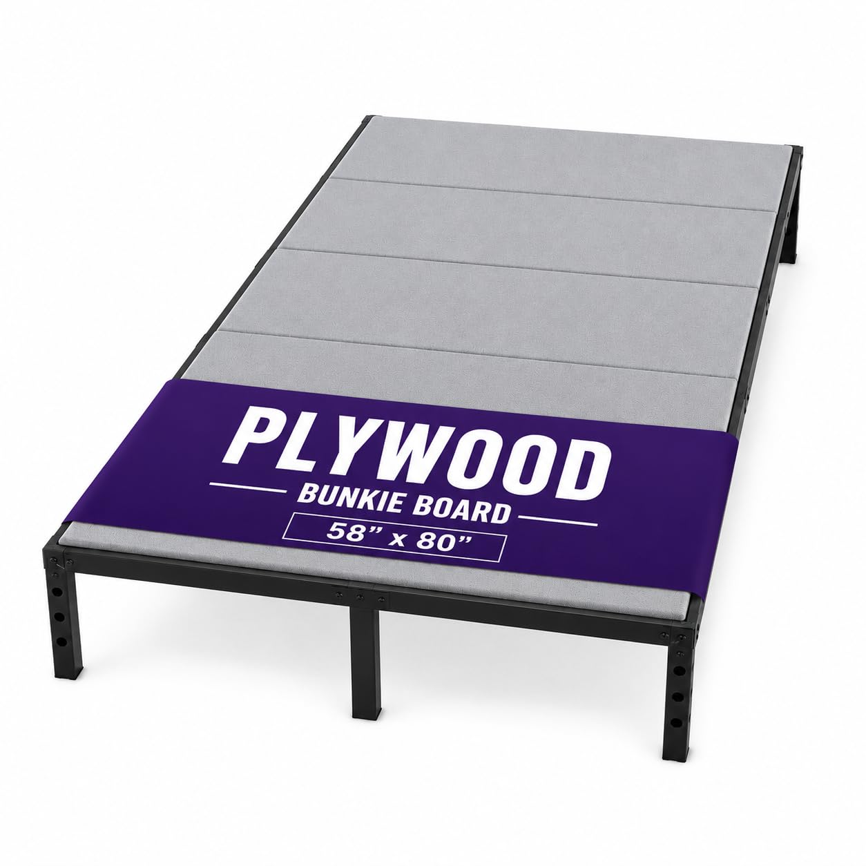 Voyla Plywood Ultra Heavy-Duty Bunkie Board Queen Size 58" x 80" Wood Anti-Sag Under Mattress Bed Support Noise Minimizing Breathable Bunky Board
