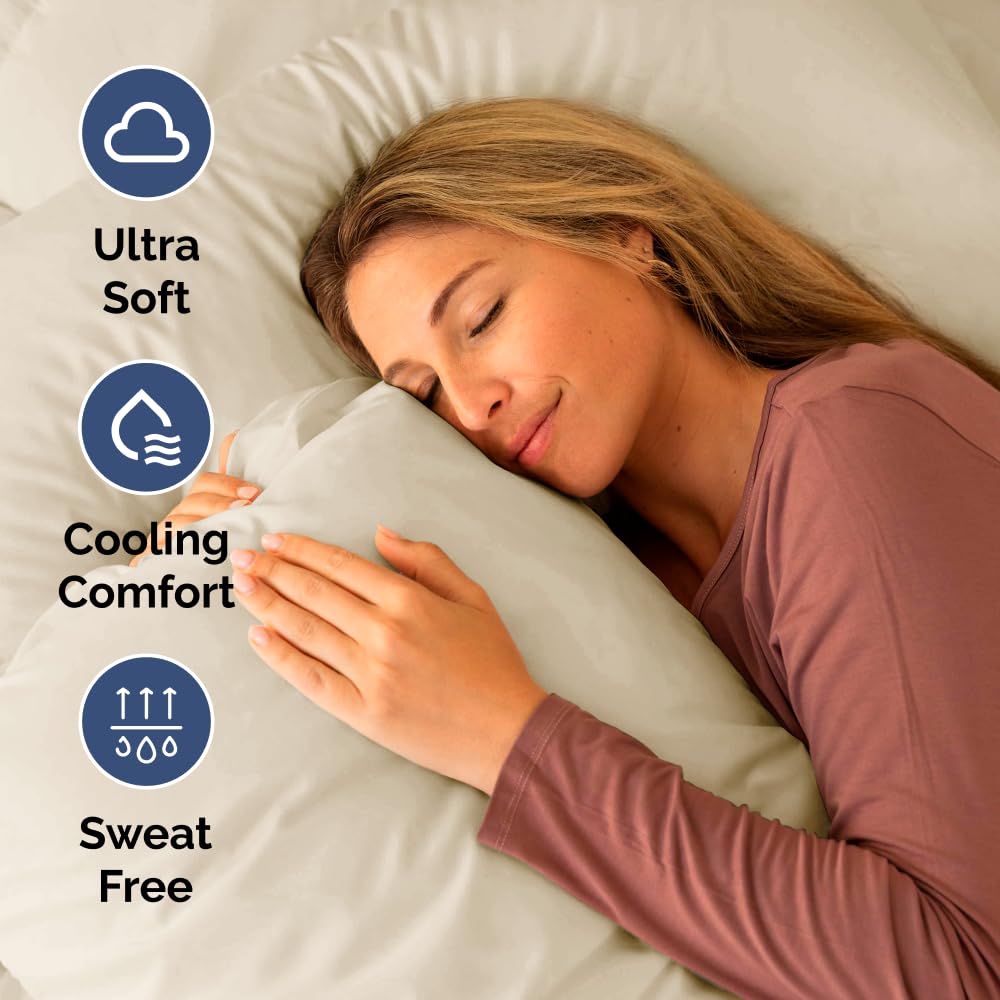 Cot Sheet Set 33” x 75” – 4 Piece Cot Size Twin Mattress Sheets – Ideal for Camper Bunk, RVs, Bunks, Day Care, Camping & Guest Beds - Fits 6” to 10” Mattress - Comfy, Breathable and Cooling - Wheat