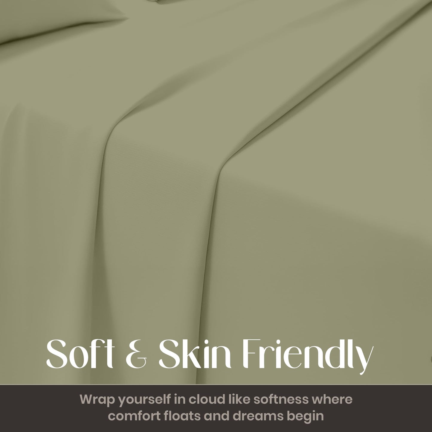 SGI bedding Full Size Moss Soft Brushed Luxury Microfiber 4 Piece Sheet Set- Easy Care, Super Soft & Breathable Cool 15" Deep Pocket Fade Wrinkle Stain Resistant