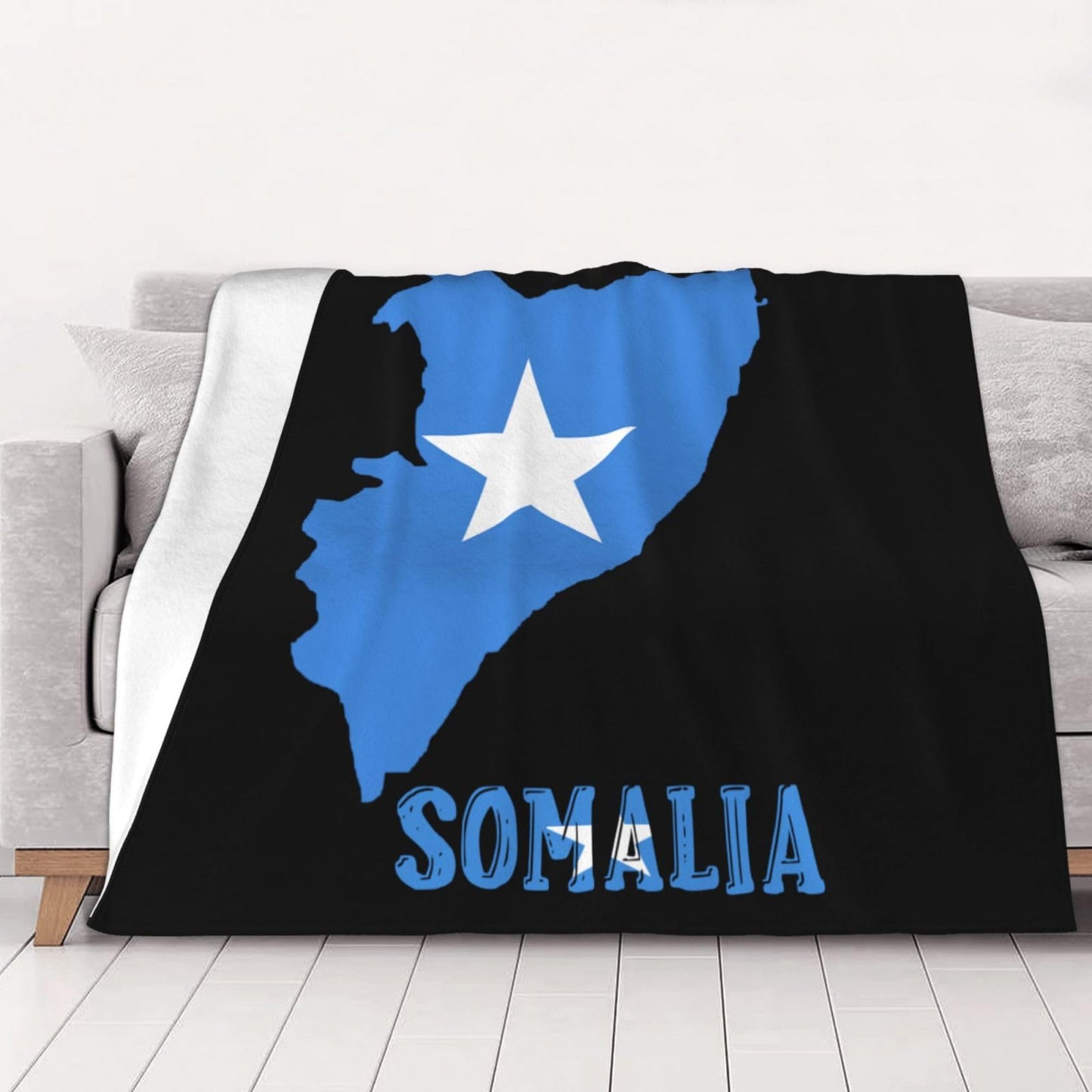 Somalia Throw Blanket for Bed and Couch Warm Winter Style - Lightweight Cozy Blanket for All Seasons