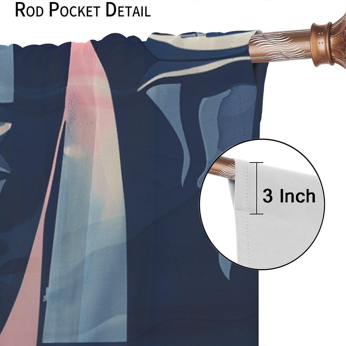 TOWINSFB Funny Sailing Ship Blackout Curtains, Cute Cartoon Sailboat Nautical Home Decor Rod Pocket Window Drapes for Living Room Bedroom - 42" W x 45" L