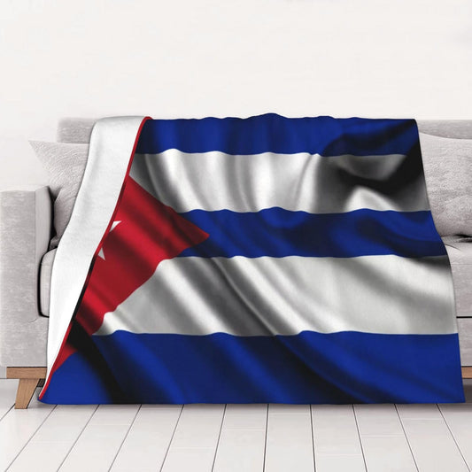 Cuban Throw Blankets Vintage for Bed & Couch Warm Winter Style - Lightweight Cozy Stylish Blanket for All Seasons