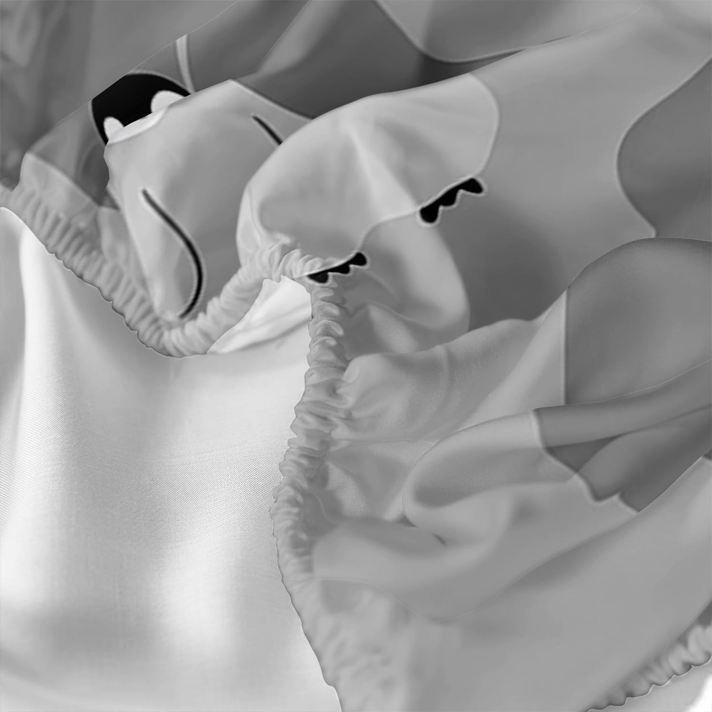 XYNHML Cartoon Penguin Fitted Sheet 3Pcs Twin Antarctic Wild Animal Bedding Set for Kid Teen Girl Boy Adult Grey White Black Safari Penguin Sheet Decor with 1 Fitted Sheet+2 Pillowcases No Flat Sheet