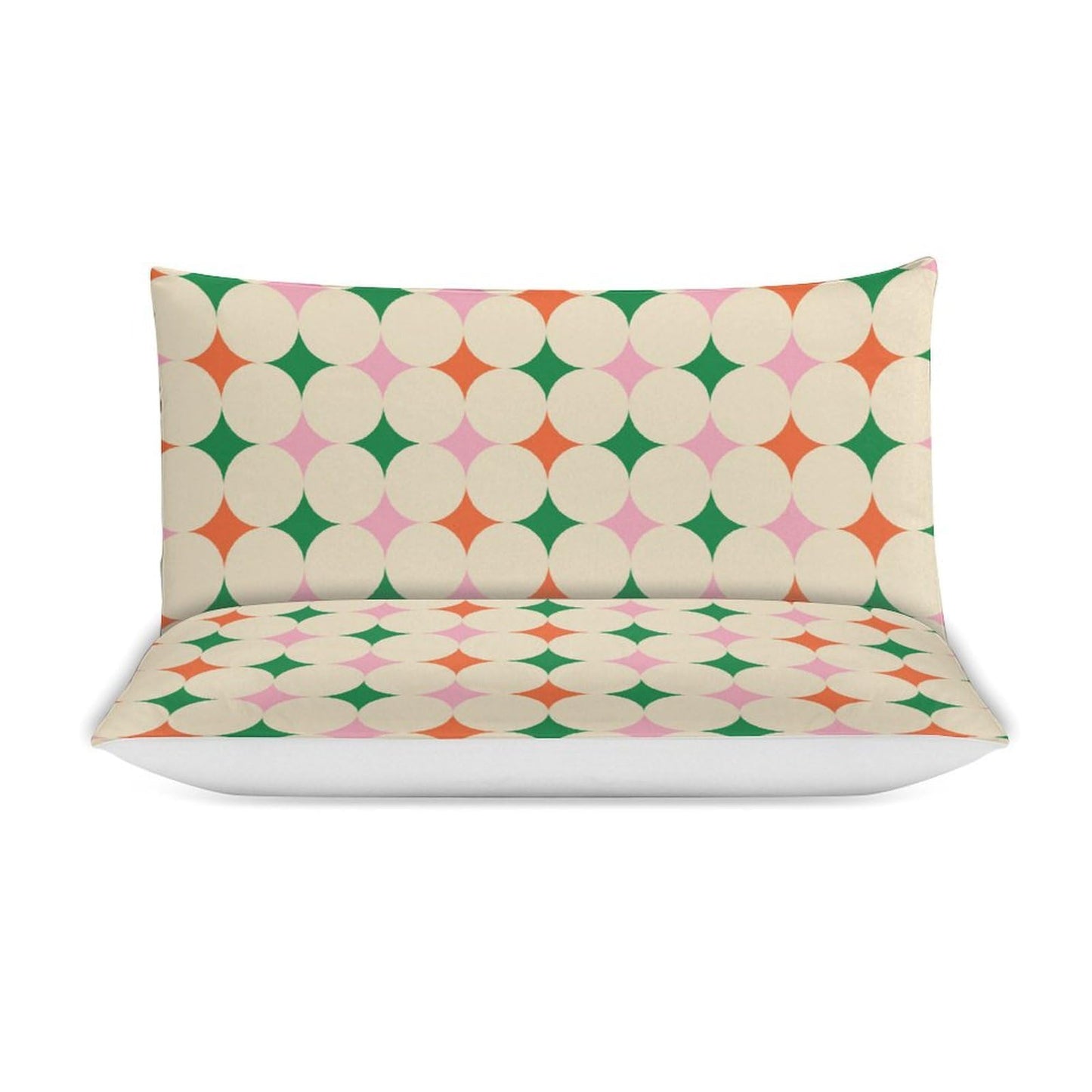 Focusbrite Modern Mid Century Duvet Cover, Vintage Geometry Bedding Sets Soft Comforter Cover，Aesthetic Abstract Art Bedding 3 Piece (1 Duvet Cover 86"x70" + 2 Pillow Sham 20"x30")