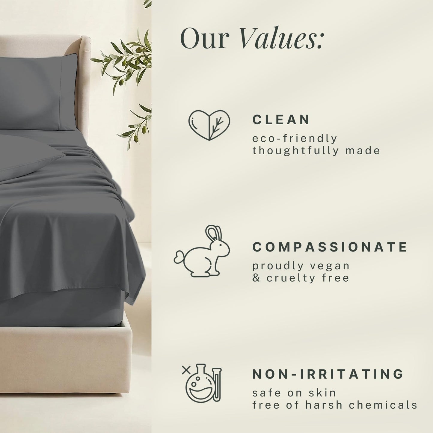 Hearth & Harbor Extra Deep Pocket Queen Sheets Sets - Fits Mattress 18-24 Inches Deep - Extra Deep Pocket Sheets - 6 Piece Queen Size - Grey