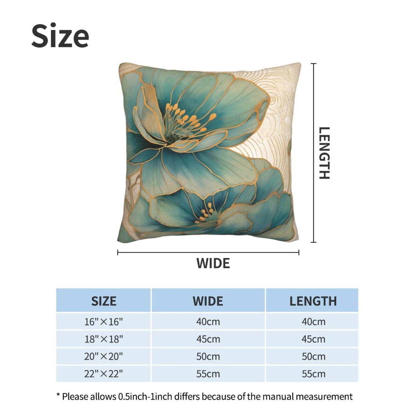 Droerfes Teal Turquoise Leaf Throw Pillow Covers Set of 2 Couch Pillow Case Decoration Cushion Covers for Sofa Home Living Room Bedroom Outdoor 18X18 Inch