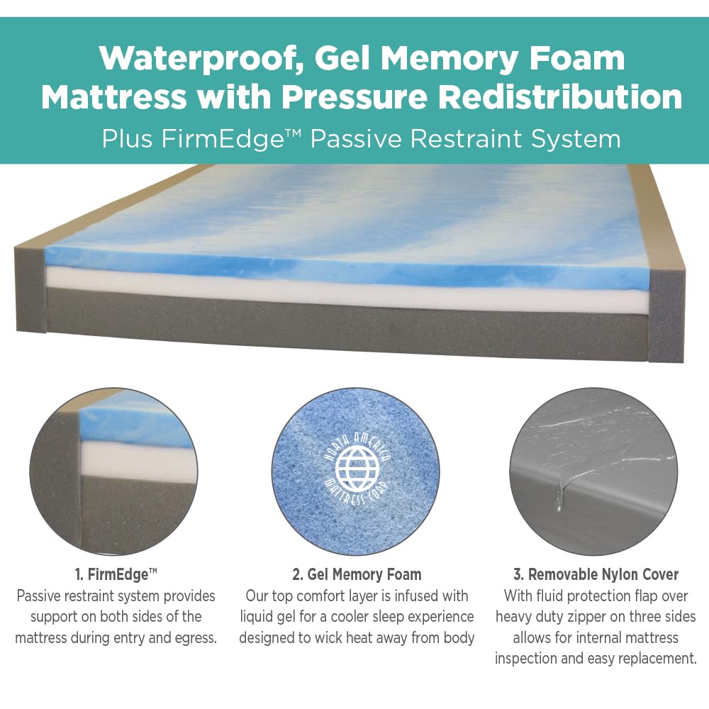 NAMC Advanced Care 80" X 36" X 6" Hospital Bed Memory Foam Mattress