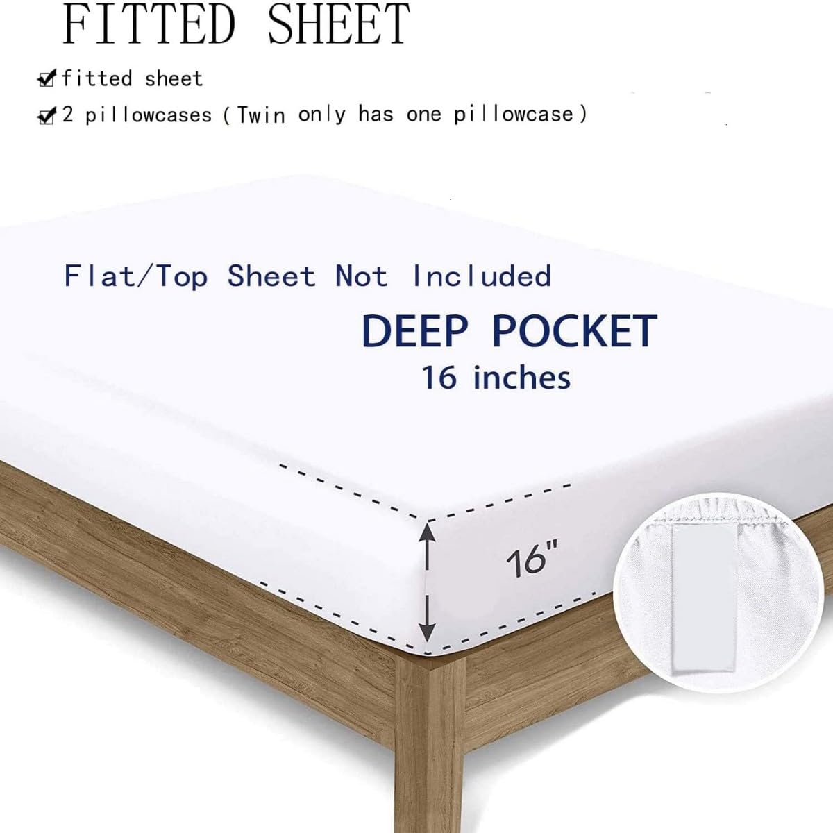 Erosebridal Girls Princess Twin Fitted Sheet - Castle Dreamy Bedding Set for Kids Teen, Blue Butterfly Floral Bottom Sheets Only | Moon and Stars Cute Girly Bed Set 2 Piece Bedroom Decor