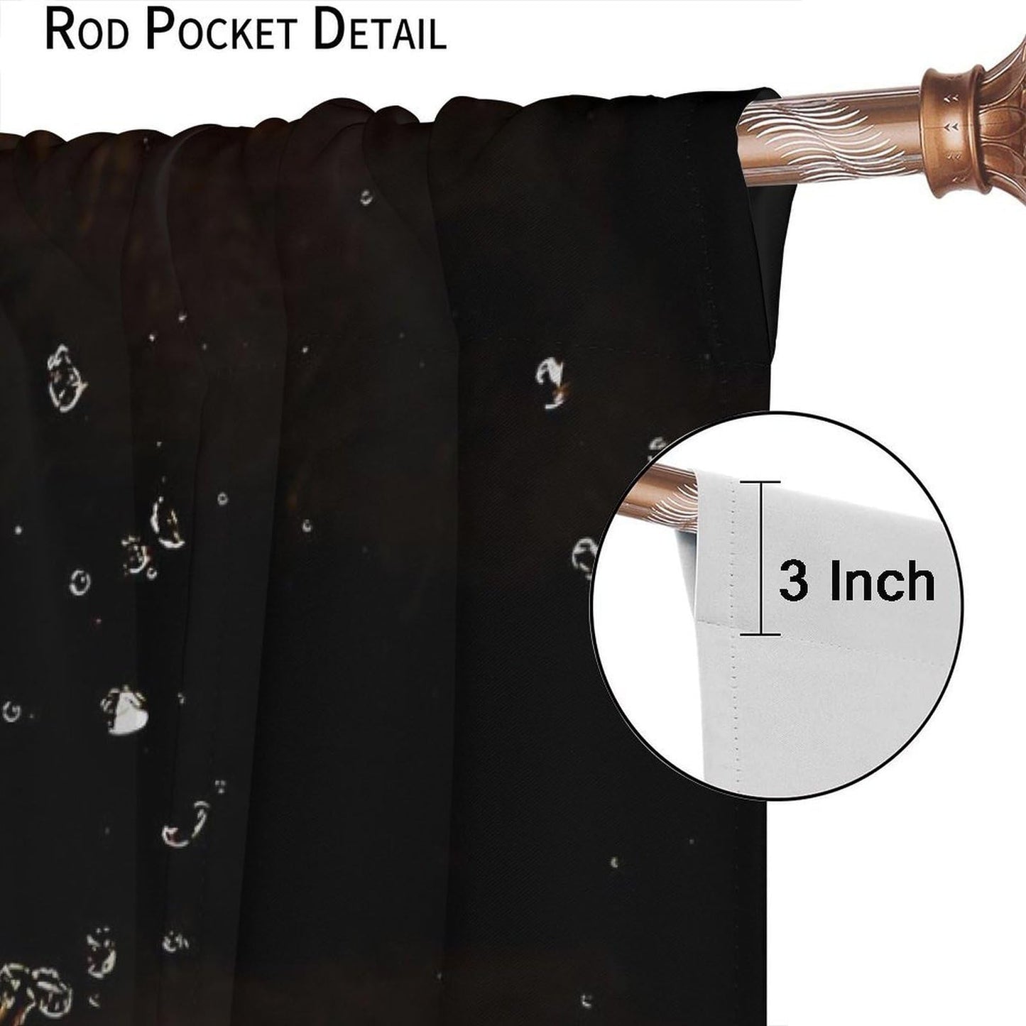 Fblifil Wine Curtains,Happy Alcoholic Wine Glasses Ice Cubes Printed Rod Pocket Window Treatments for Women Men Living Room Bedroom Cafe Kitchen Bar Decor 42" W X 45" L