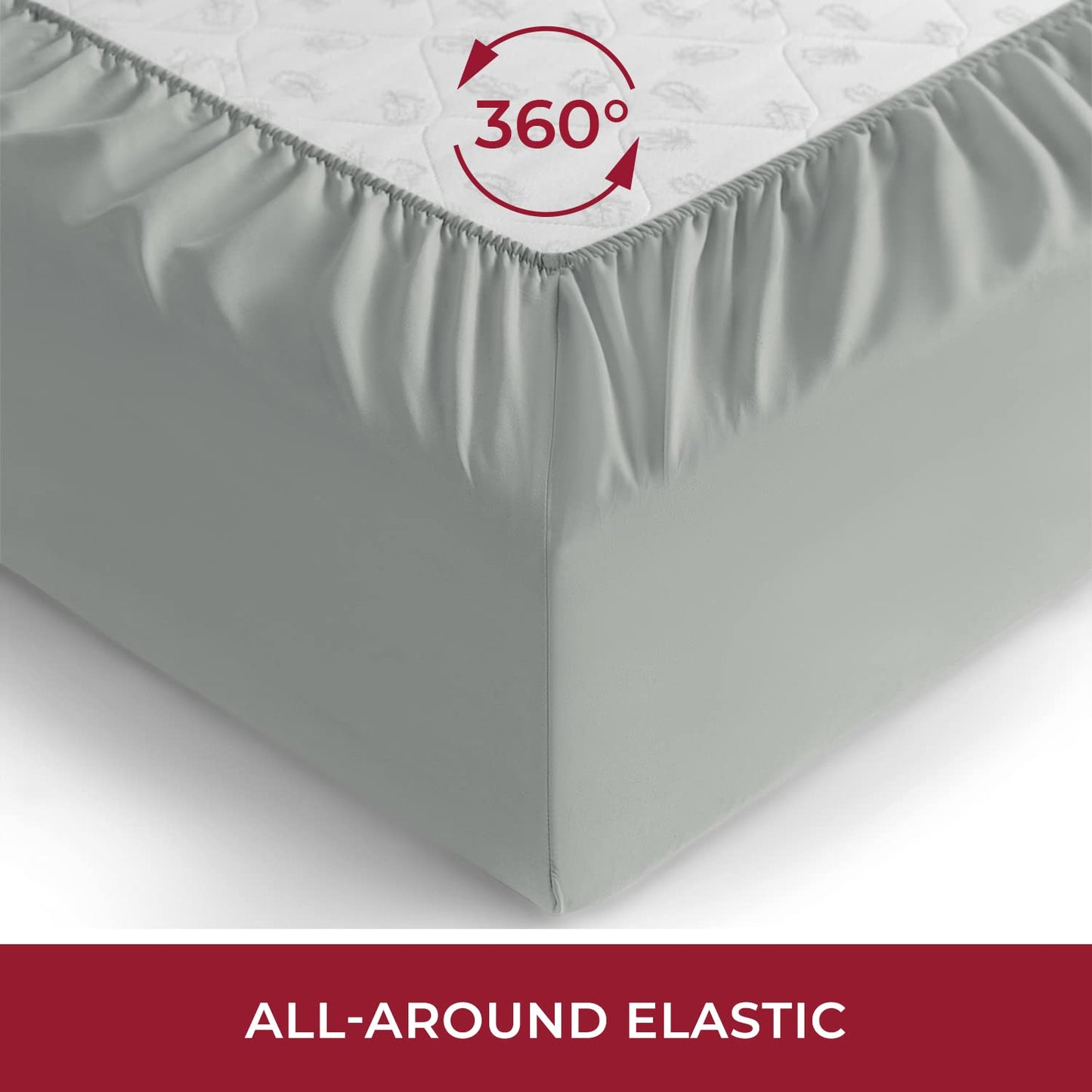 Mellanni Extra Deep Pocket King Fitted Sheet - Iconic Collection Bedding Sheets with up to 21 inch Deep Pocket - Soft & Cooling - Fade & Stain Resistant - 1 PC (King, Spa Mint)