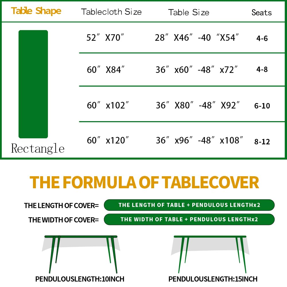 MATIRUG Summer Tablecloth for Rectangle Table 52"x70",Lemon Fruit Floral Table Cloths,Washable Spillproof French Fabric for Indoor Outdoor Camping Picnic