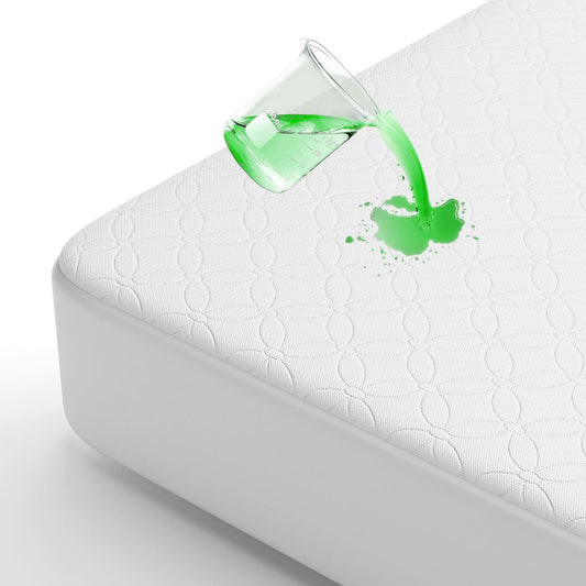 100% Waterproof Mattress Protector Twin, Bamboo Mattress Pad Cover Ultra Soft 3D Air Fabric Cooling Breathable Noiseless Deep Pocket(8-18 INCH)