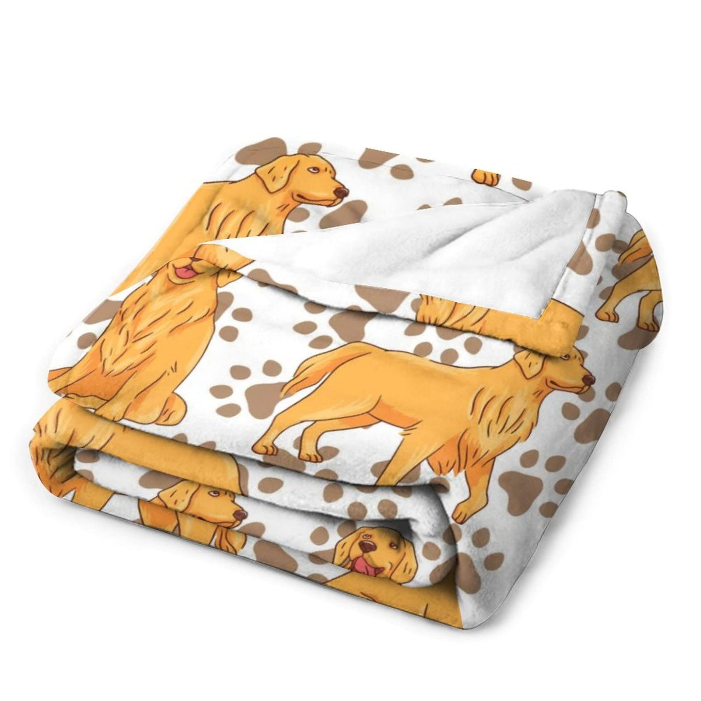AIOMXZZ Golden Retriever Blanket Gifts, 30"x40" Dog Pattern Flannel Fleece Throw Blanket Soft, Lightweight, Comfortable, Warm Golden Retriever Themed Blanket for Humans Adults Kids
