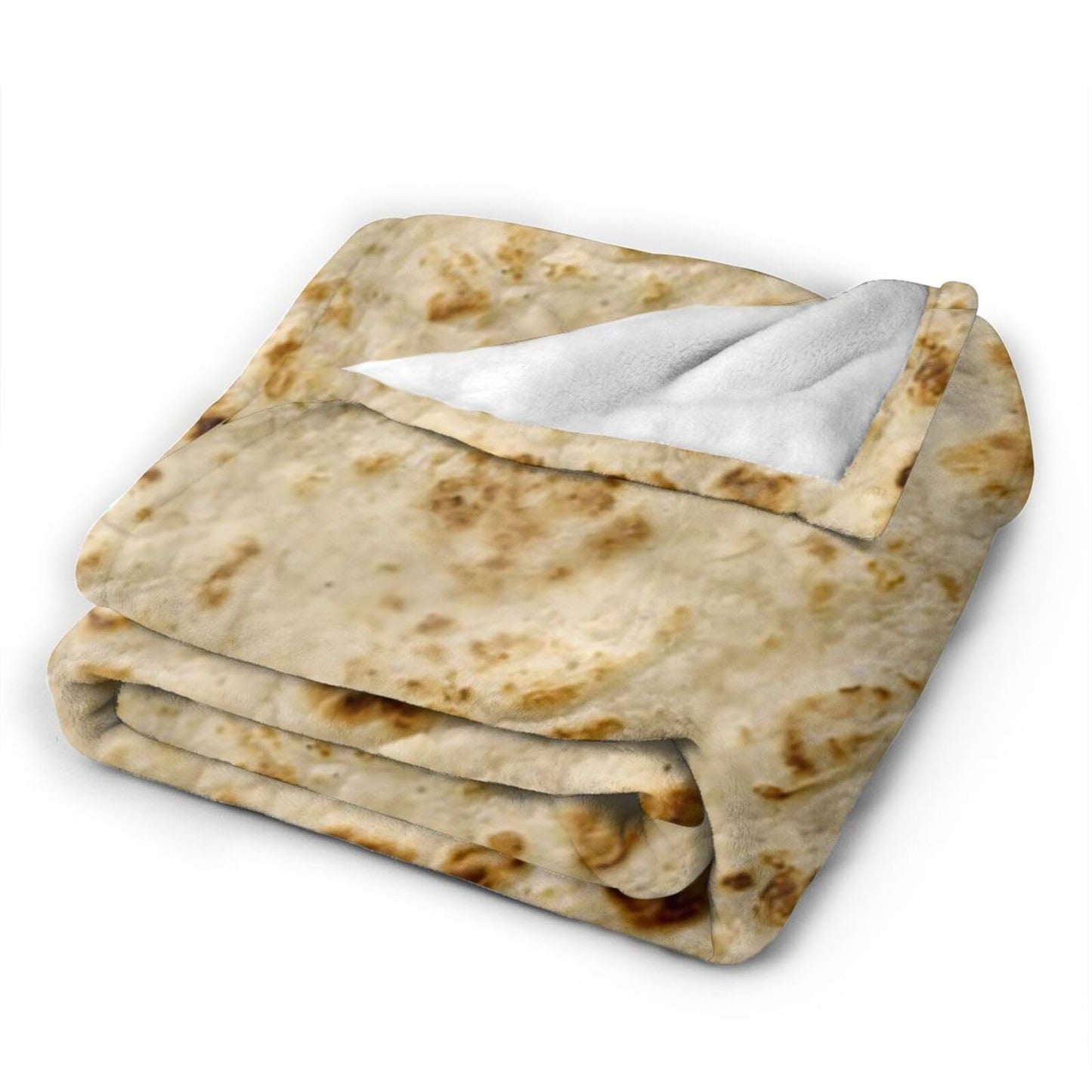 Fried Lavash Burrito Tortilla Food Texture Throw Blanket Super Soft Warm Bed Blankets for Couch Bedroom Sofa Office Car, Cozy Flannel Plush Blanket Gifts for Girls Boys Teens Adults 60"x50"