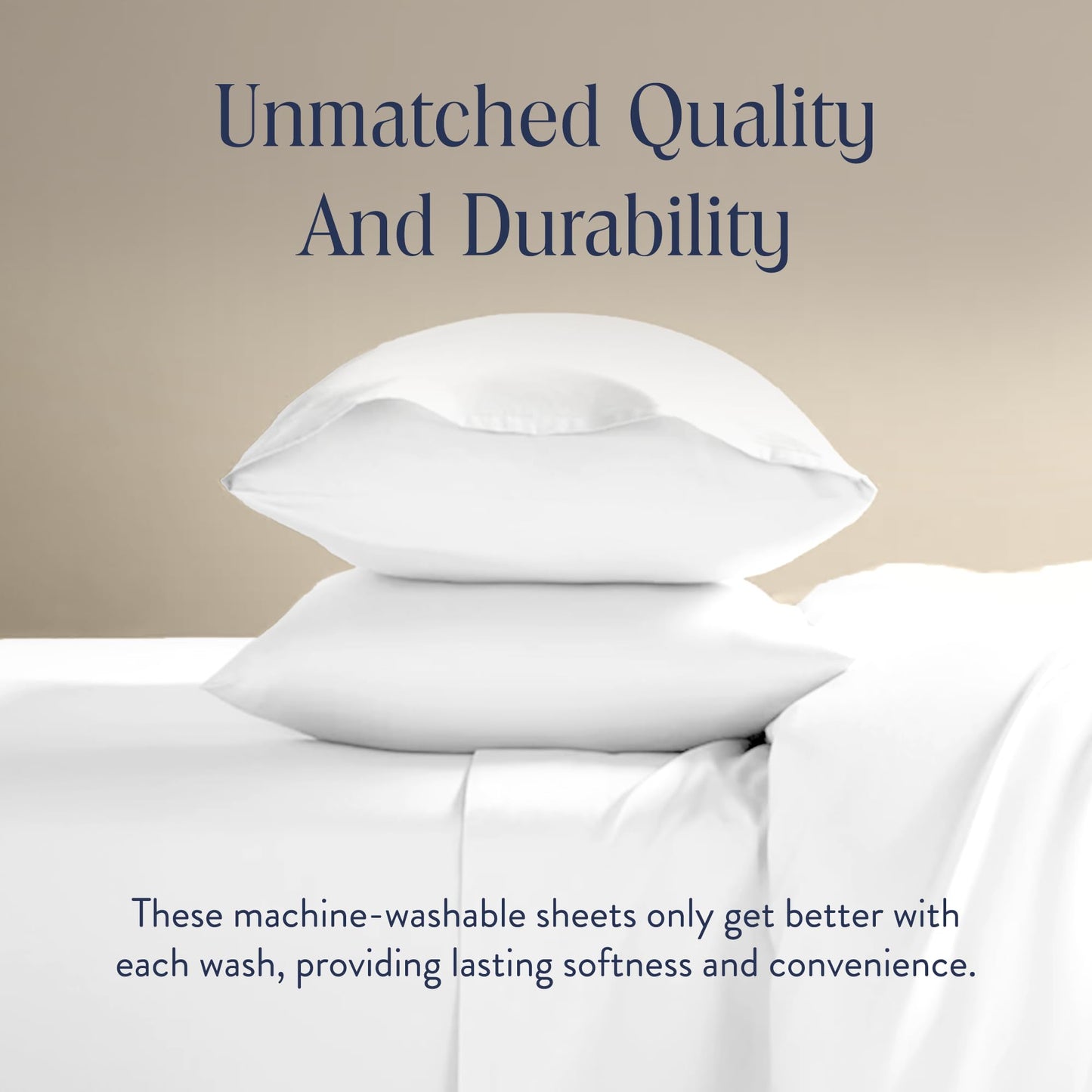 Brooklinen Luxury Sateen 4 Piece Sheet Set - 100% Cotton Bed Sheets, Soft & Durable Piece King Size Sheets Set in White, Oeko-TEX Certified Bedding Set, 1 Fitted Sheet, 1 Flat Sheet, 2 Pillowcases