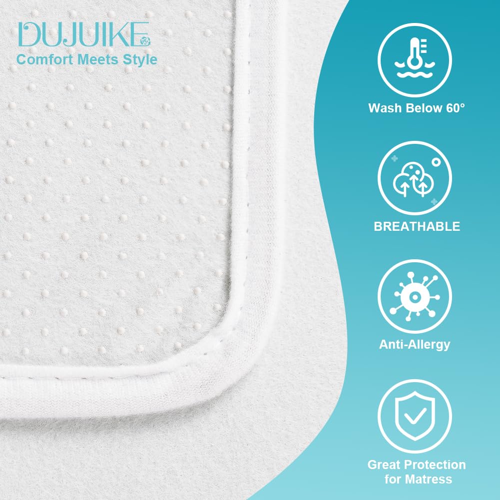 DUJUIKE Mattress Slide Stopper and Gripper, Non Slip Mat for Bed Mattress, Non Slip Rug Pad Underlay Protector Keep Bed and Topper Pad from Sliding for Sofa, Mattresses (Grey, 78 x 47 inch)