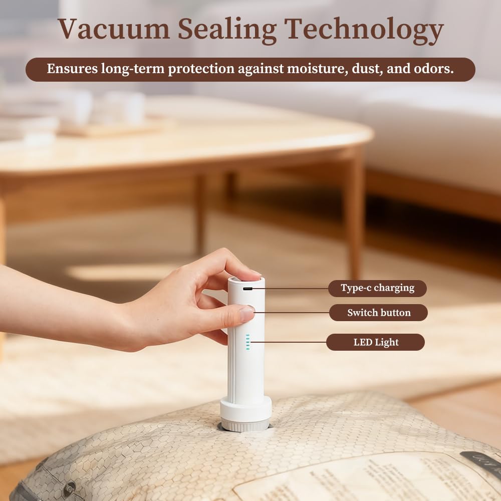 15 Combo Space Saver Vacuum Storage Bags for Travel with Rechargeable air Pump, Vacuum Seal Bags for Luggage and Suitcase, Compression Bags for Travel & Home, Clothes, Blankets, Seasonal Storage